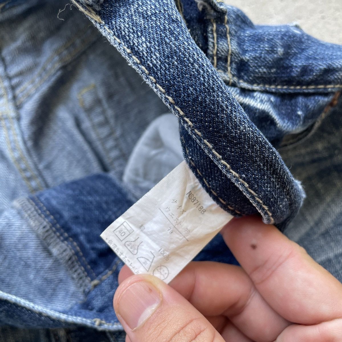 Japanese Brand Vintage Japan Brand Sorridere Painter Faded Cropped Jeans Size US 33 - 7 Thumbnail