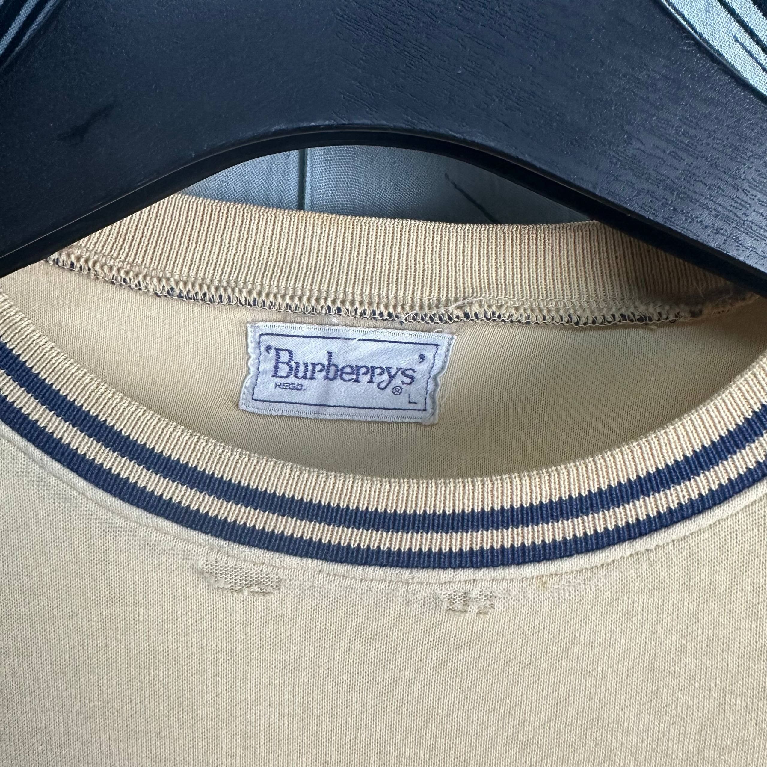 Burberry Vintage Burberry Embroidered Logo Crewneck Sweatshirt Size US L / EU 52-54 / 3 - 4 Thumbnail