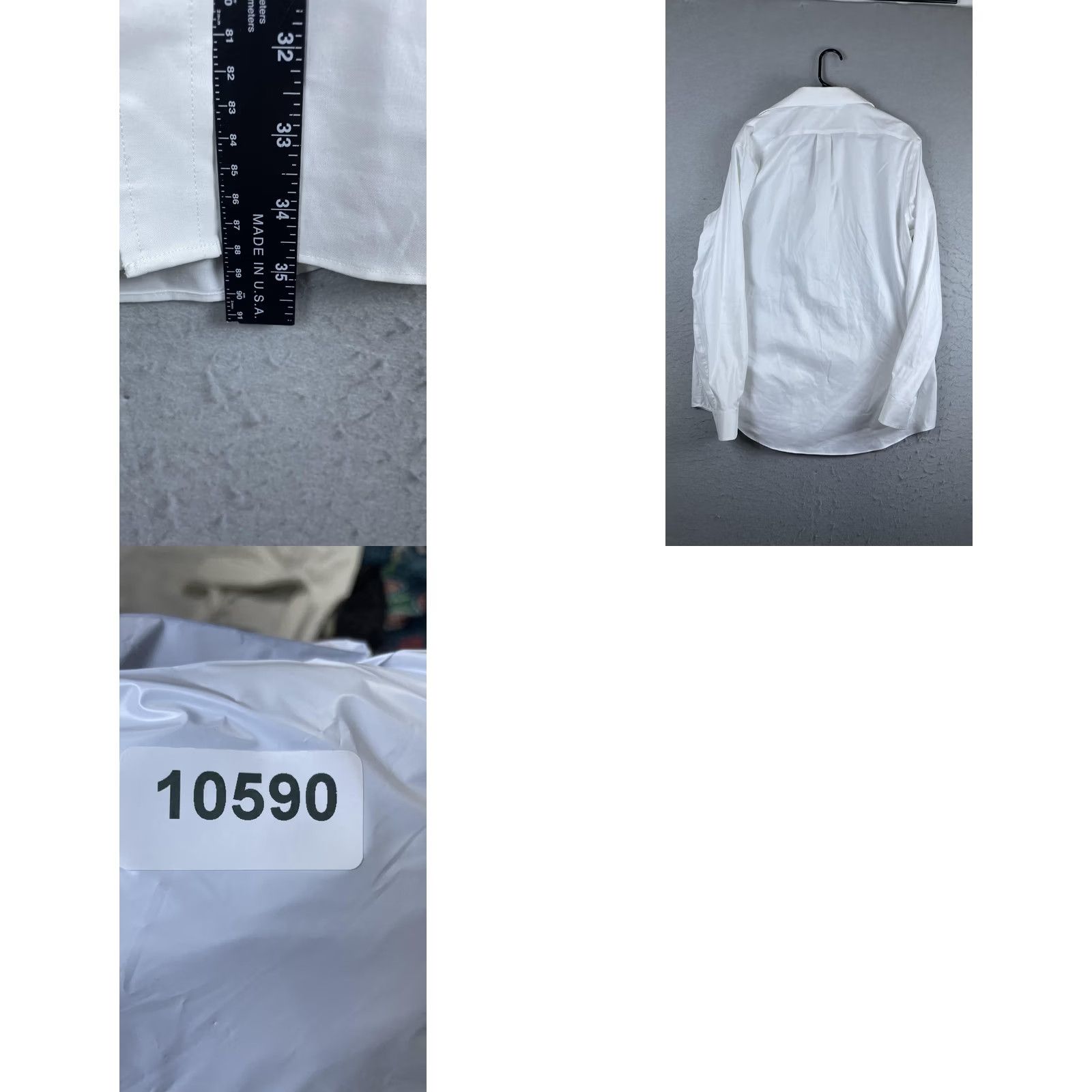 Ralph Lauren Lauren Ralph Lauren Shirt Mens 17 36/37 White Stretch Tall Fit Dress Long Sleeve Shirt Size 46R - 8 Thumbnail
