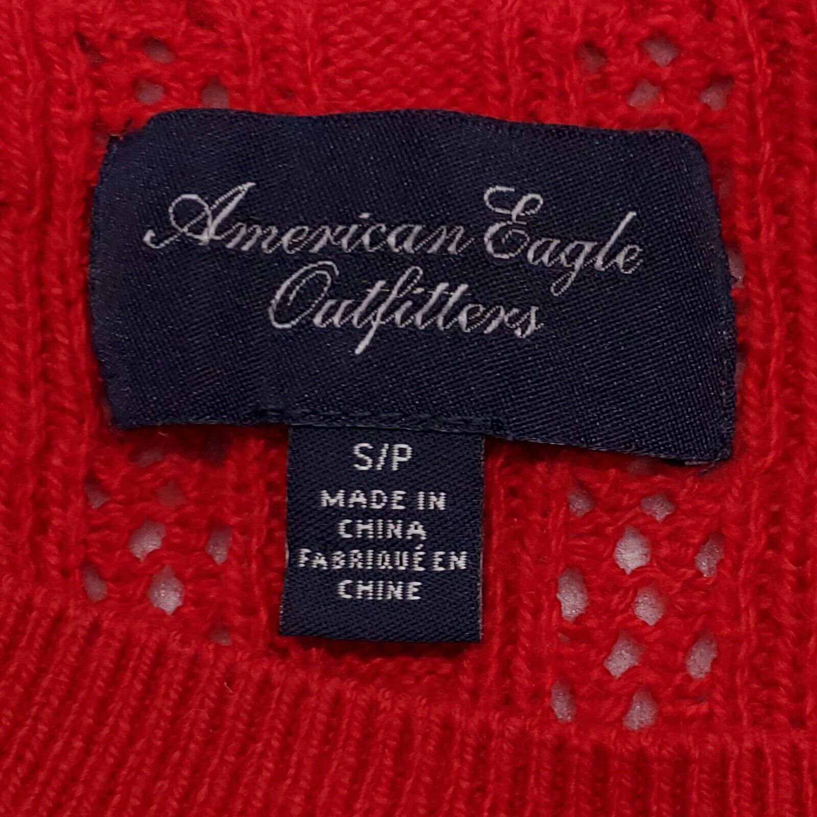 American Eagle Outfitters American Eagle Pullover Cotton Sweater Womens Size S Red Size S / US 4 / IT 40 - 3 Thumbnail