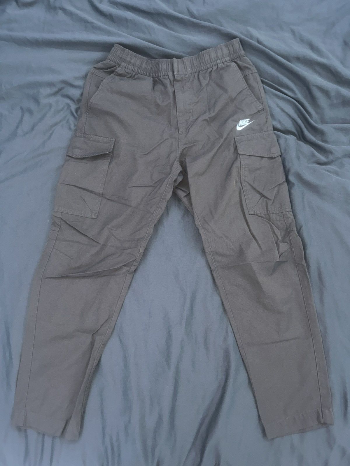 Nike × Vintage Vintage Nike Cargo Brown Pants Size US 31 - 1 Thumbnail