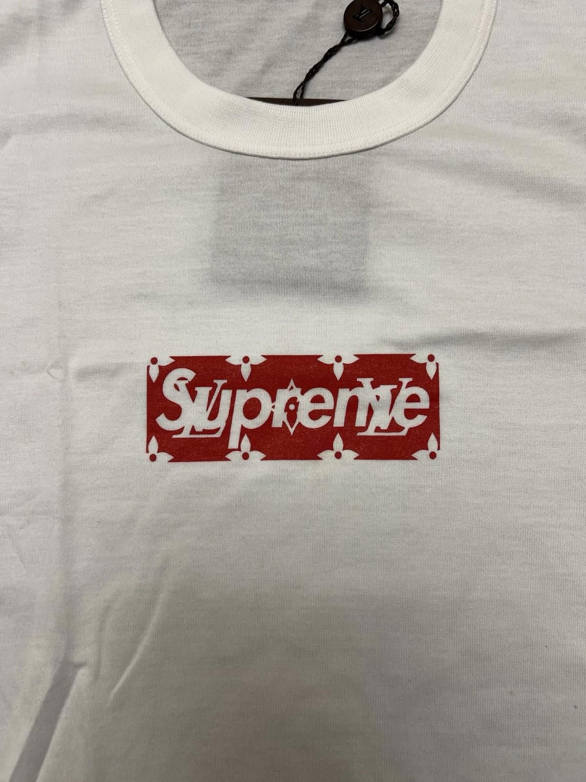 Louis Vuitton SUPREME X LOUIS VUITTON BOX LOGO TEE WHITE RED MONOGRAM M Size US M / EU 48-50 / 2 - 2 Thumbnail