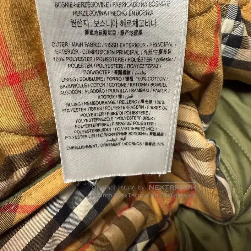 Burberry Women's Military Green Cotton Jacket.