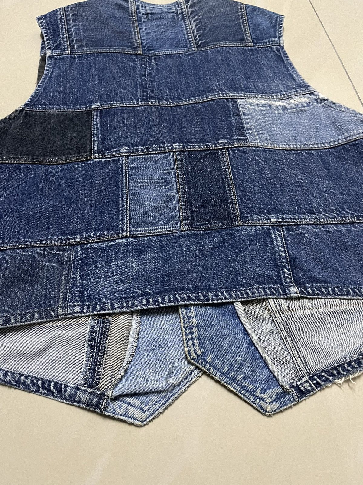 Other Custom Distressed denim snap button vest Size US L / EU 52-54 / 3 - 12 Thumbnail