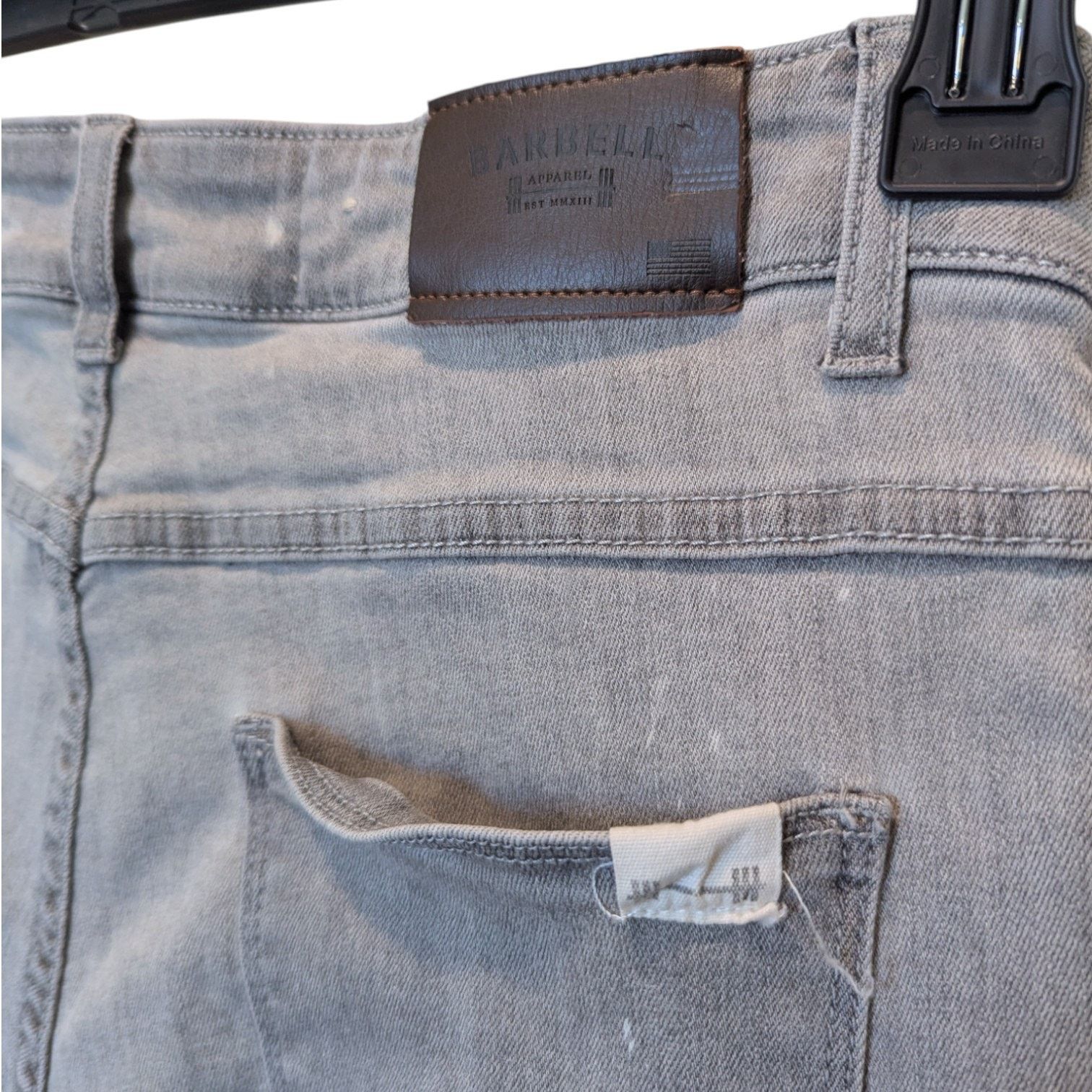 Other Barbell Apparel Cement Gray Slim Athletic Stretch Jeans Size US 30 / EU 46 - 5 Thumbnail