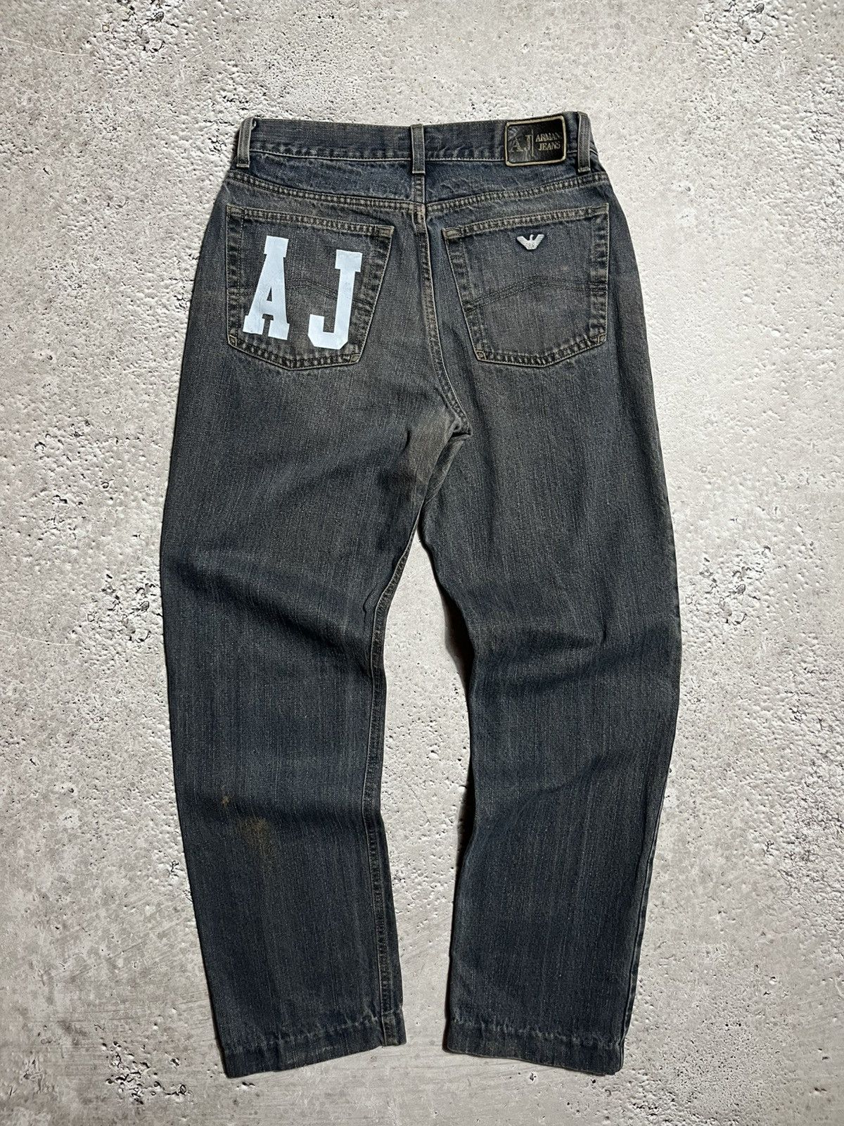 Armani × Vintage Custom Vintage Armani Jeans AJ Logo Denim Jeans Size US 30 / EU 46 - 1 Thumbnail