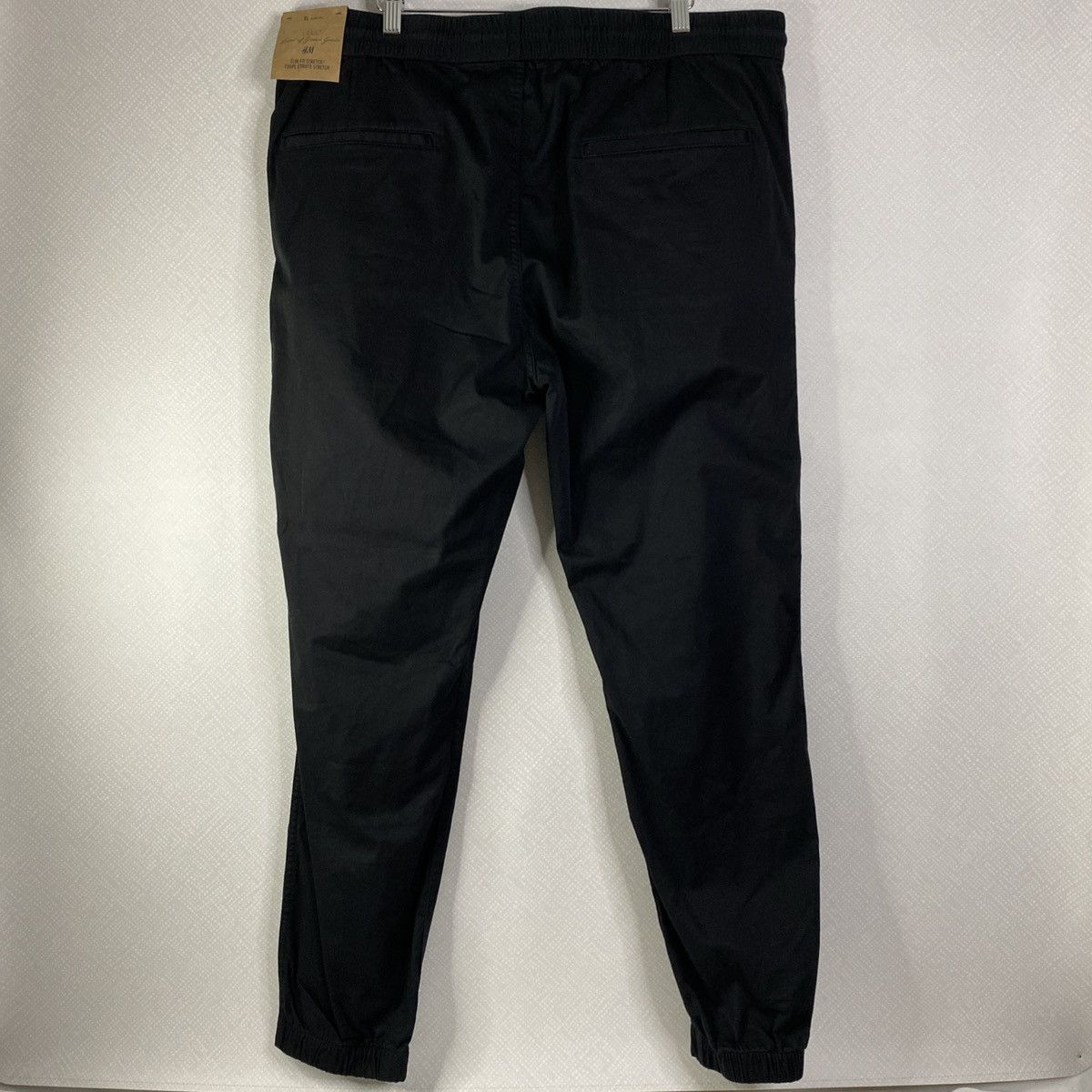 L.O.G.G. H&M L.O.G.G. Slim Stretch Jogger Pants Mens Black XL NWT Size US 39 - 2 Thumbnail