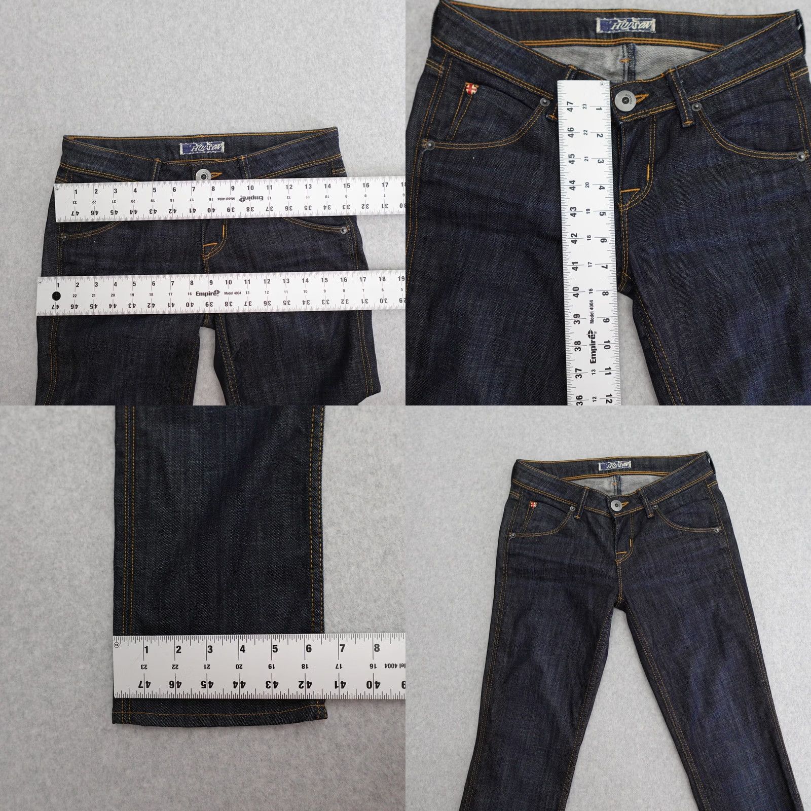 Hudson Hudson Jeans Skinny Denim Dark Wash 26 Women 26x28 Distressed Pockets USA 2000s Womens Jeans Size 26" / US 2 / IT 38 - 8 Thumbnail