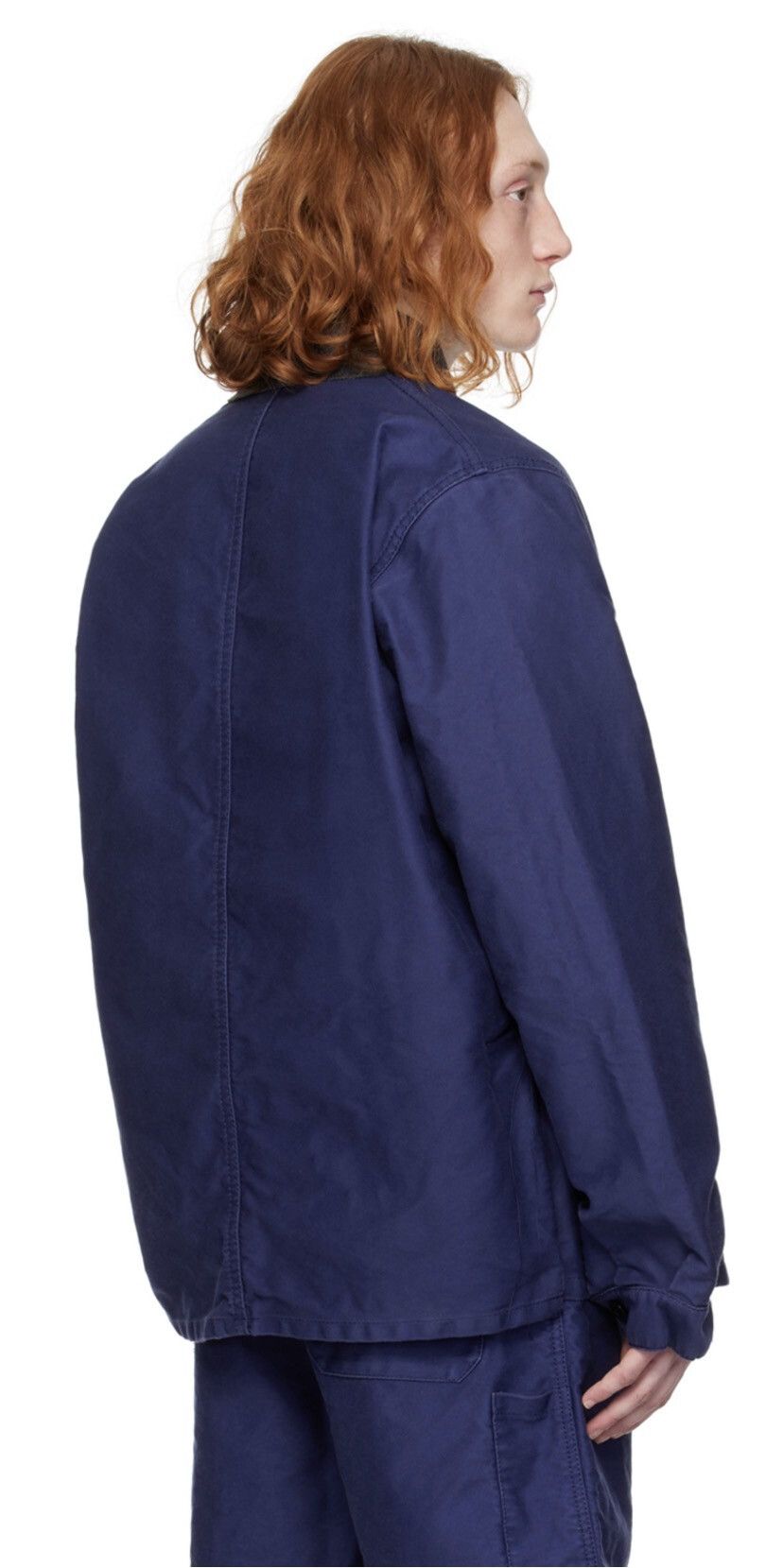 Sacai Blue Loose Thread Moleskin Jacket Size US M / EU 48-50 / 2 - 7 Thumbnail