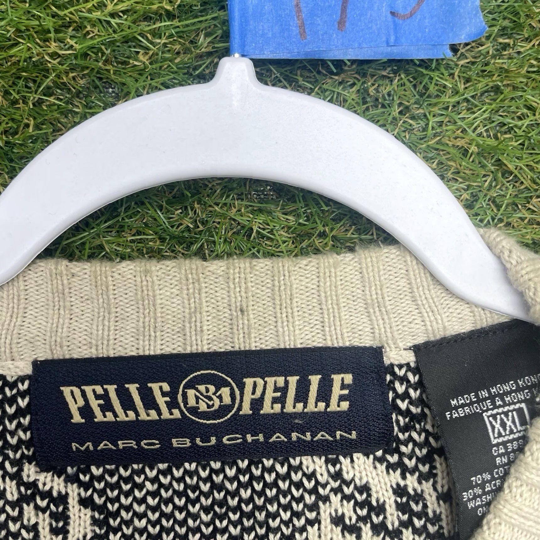 Pelle Pelle VINTAGE Pelle Pelle Knit Sweater Beanie Set Mens 2XL Logo Hip Hop 90s Beige Pullover Crew Neck Winter Casual Mens Size US XXL / EU 58 / 5 - 7 Thumbnail