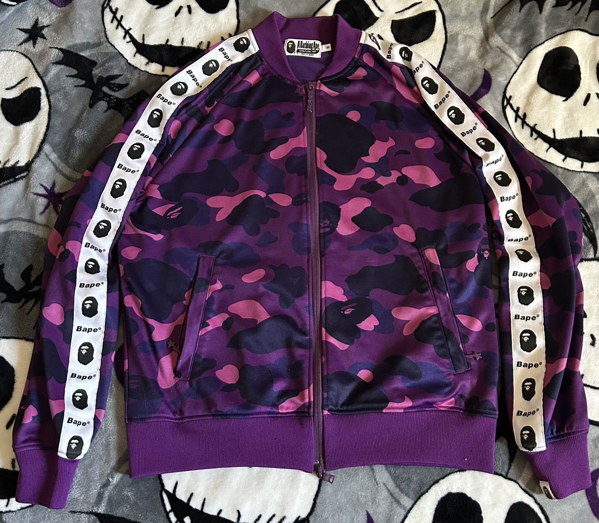 Bape Bape Purple Camo Track Jacket Size US S / EU 44-46 / 1 - 1 Thumbnail