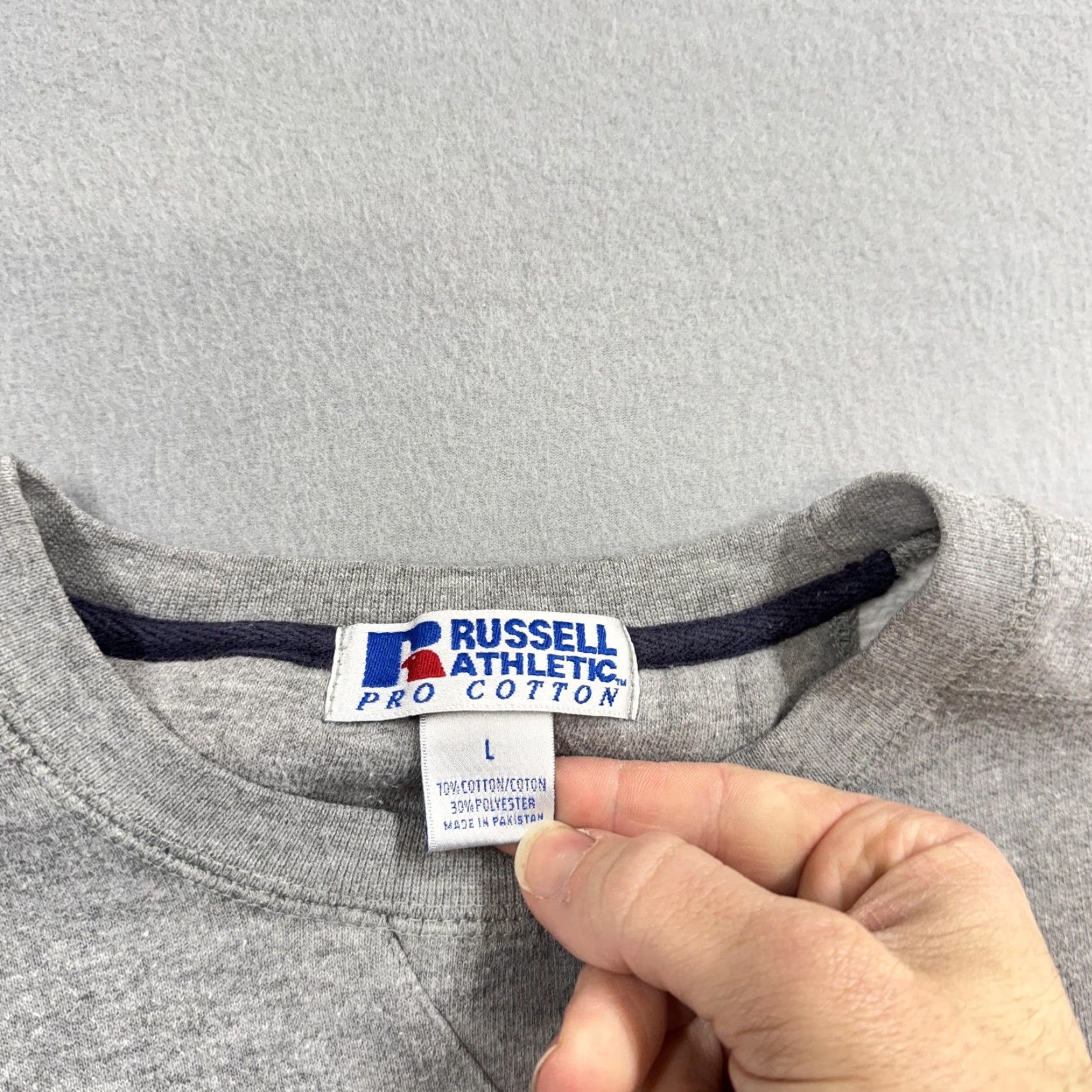 Russell Athletic Russell Athletic Sweatshirt Mens Large Gray Crewneck Pro Cotton Fleece Pullover Size US L / EU 52-54 / 3 - 3 Thumbnail