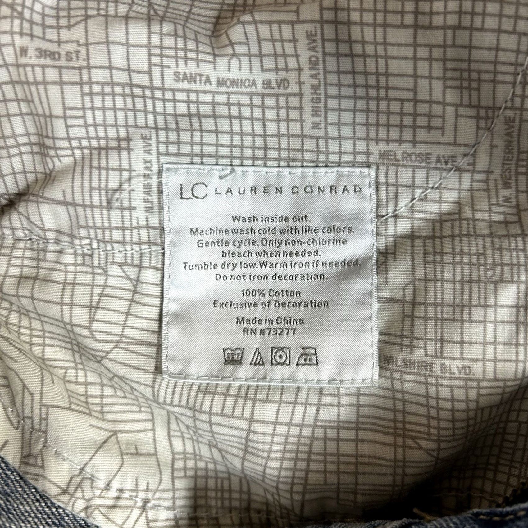 Vintage LC Lauren Conrad Jeans Womens 14 Plus Straight Leg Denim Blue Medium Wash 5-Pocket Zipper Button Casual Jeans Womens Size 30" / US 8 / IT 44 - 6 Thumbnail