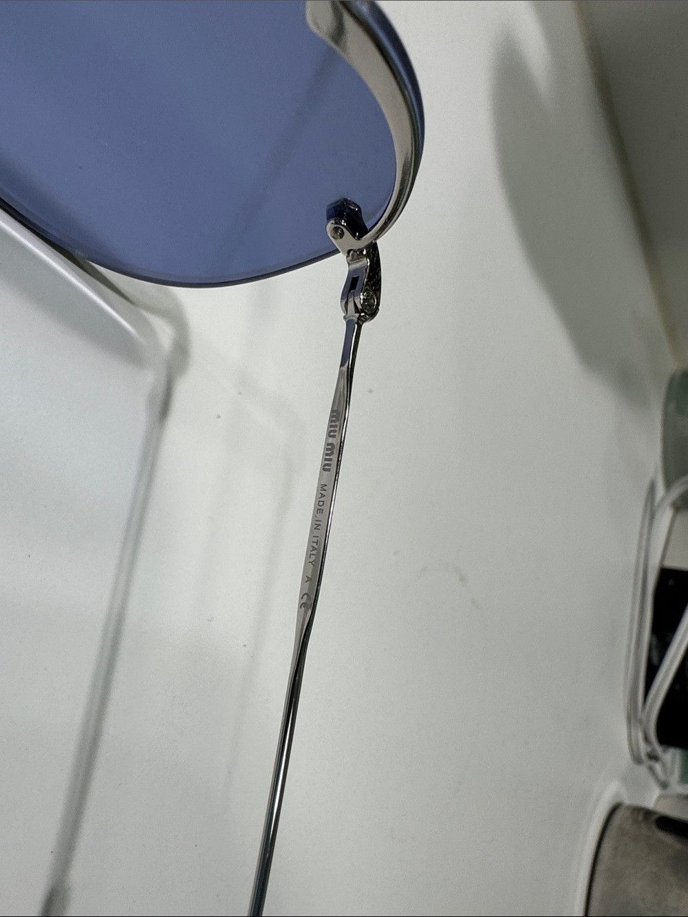 Miu Miu Miu Miu Aviator Cloud Sunglasses Periwinkle Mirror Size ONE SIZE - 8 Thumbnail