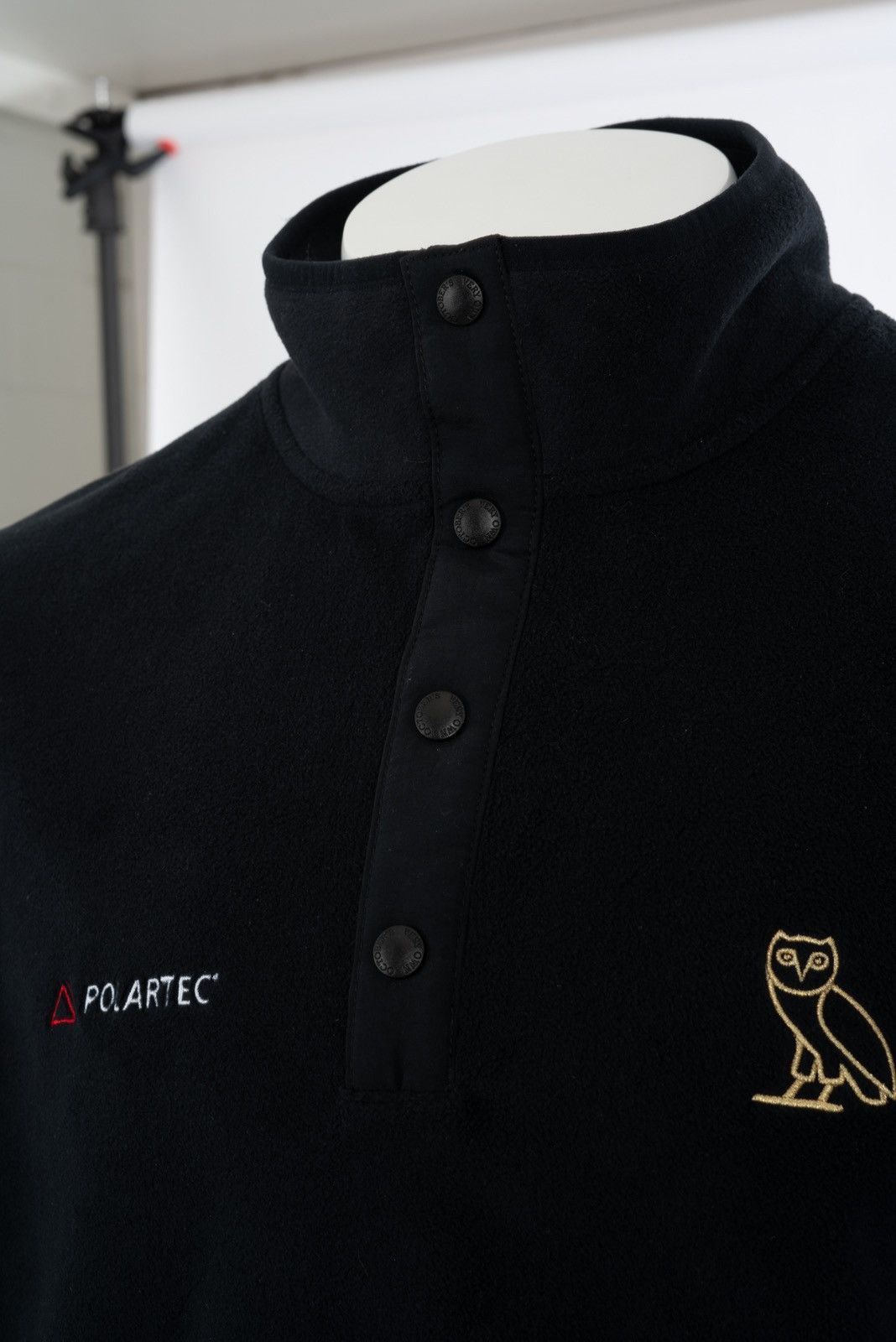 October's Very Own × Polartec OVO x Polartec Fleece Snap Mock Neck Pullover Black Sz XL Size US XL / EU 56 / 4 - 4 Thumbnail