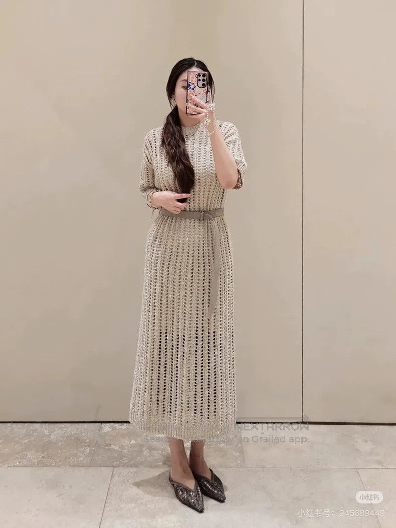 Brunello Cucinelli Brunello Cucinelli Two-Piece Knit Dress Size M / US 6-8 / IT 42-44 - 2 Thumbnail