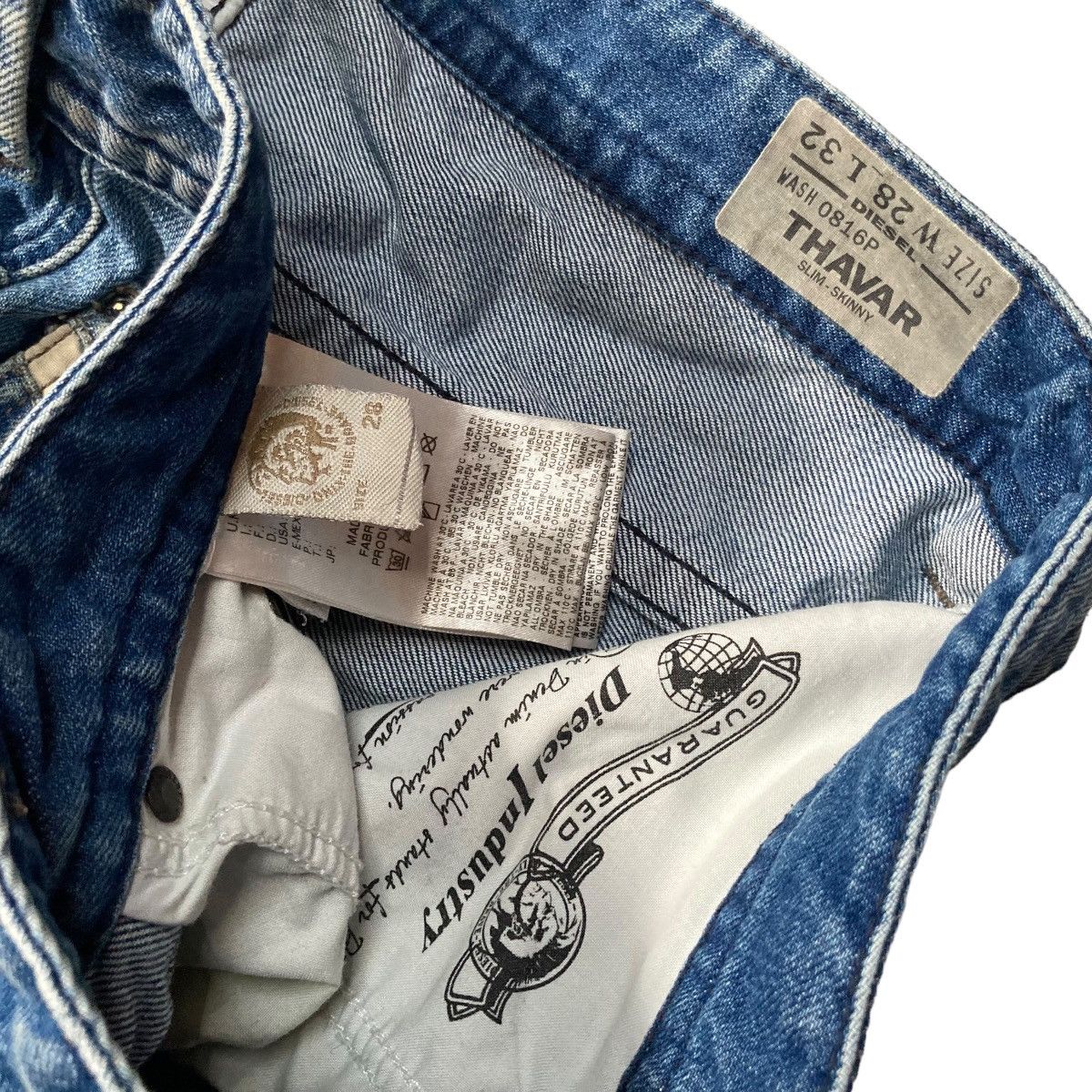 Diesel × Japanese Brand Vintage y2k Diesel Jeans Denim Distressed Faded Washed Size US 28 / EU 44 - 8 Thumbnail