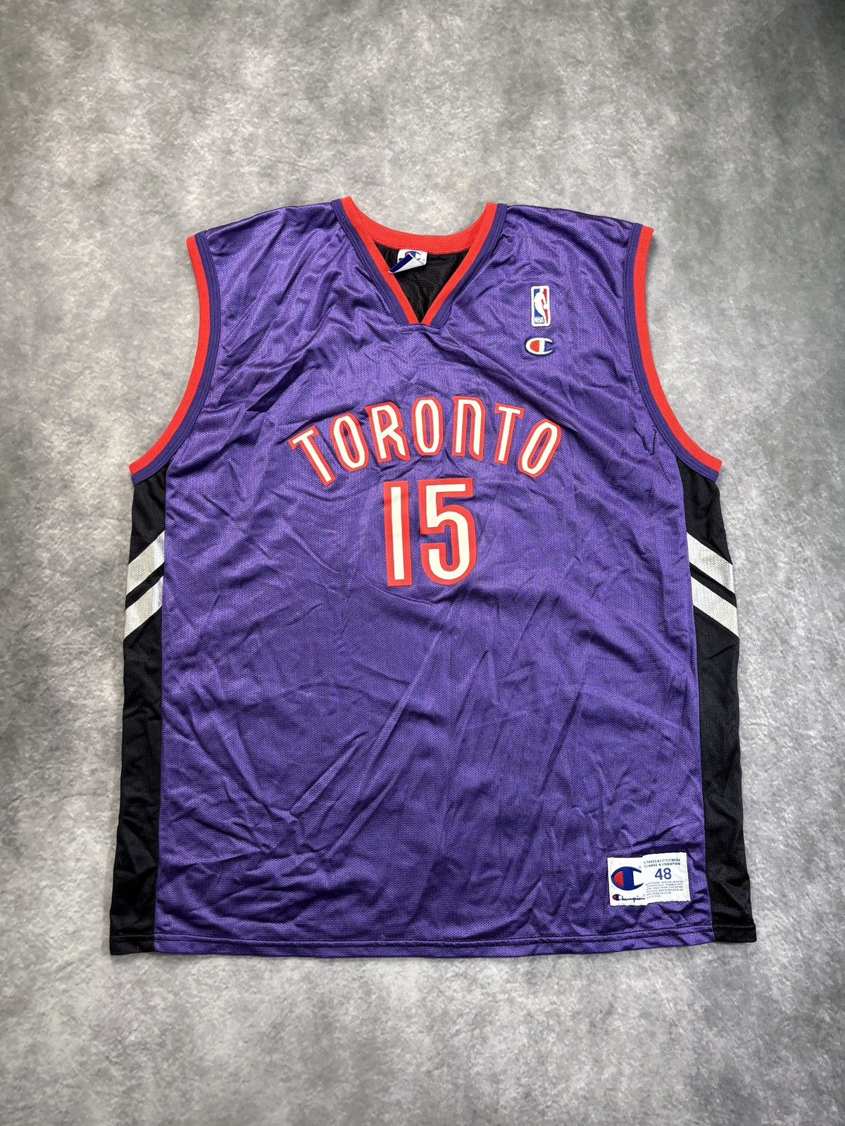 Champion Vintage Toronto Raptors Jersey Vince Carter Purple 1990s NBA Size US XL / EU 56 / 4 - 11 Thumbnail