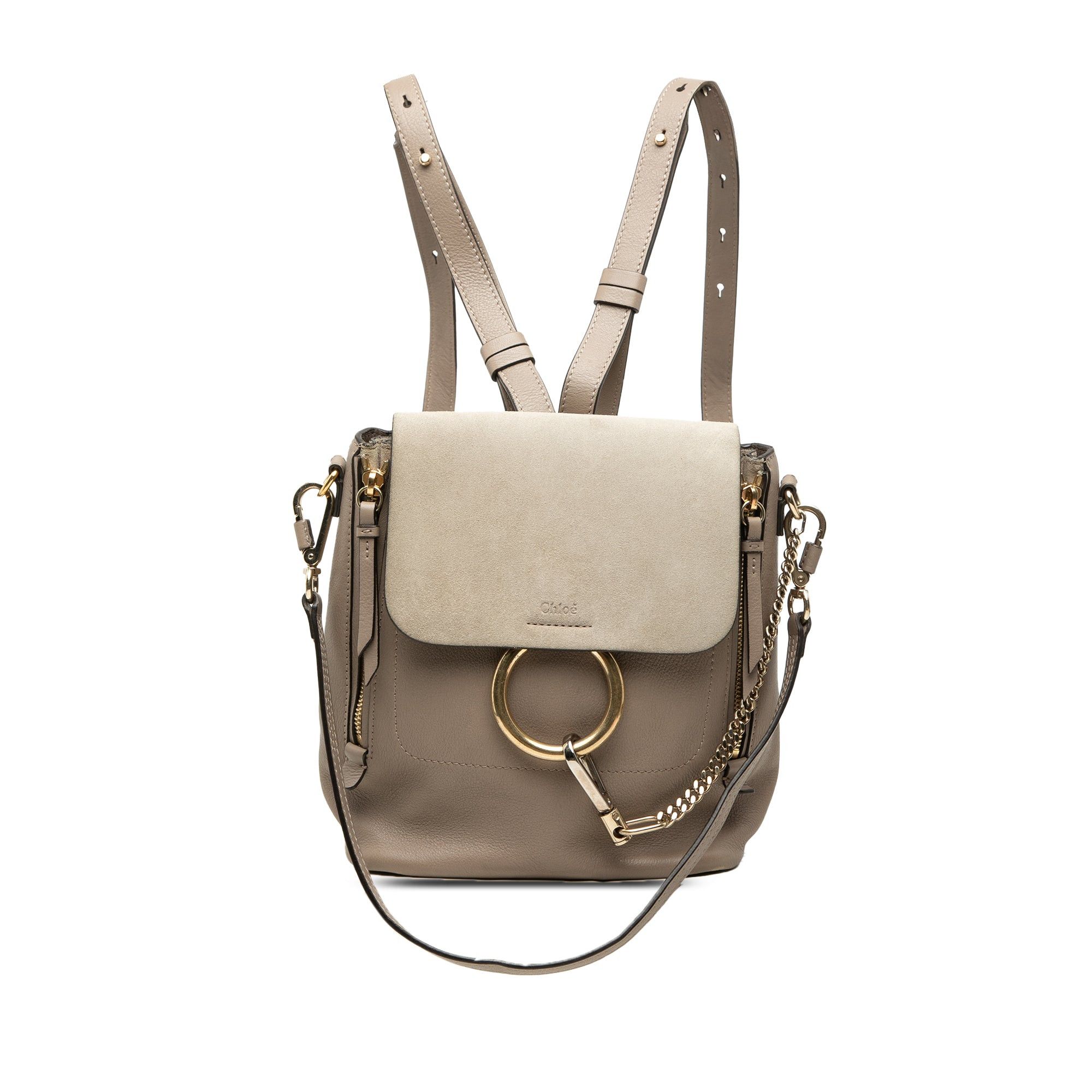 Chloe Calfskin and Suede Faye Backpack Size ONE SIZE - 1 Thumbnail