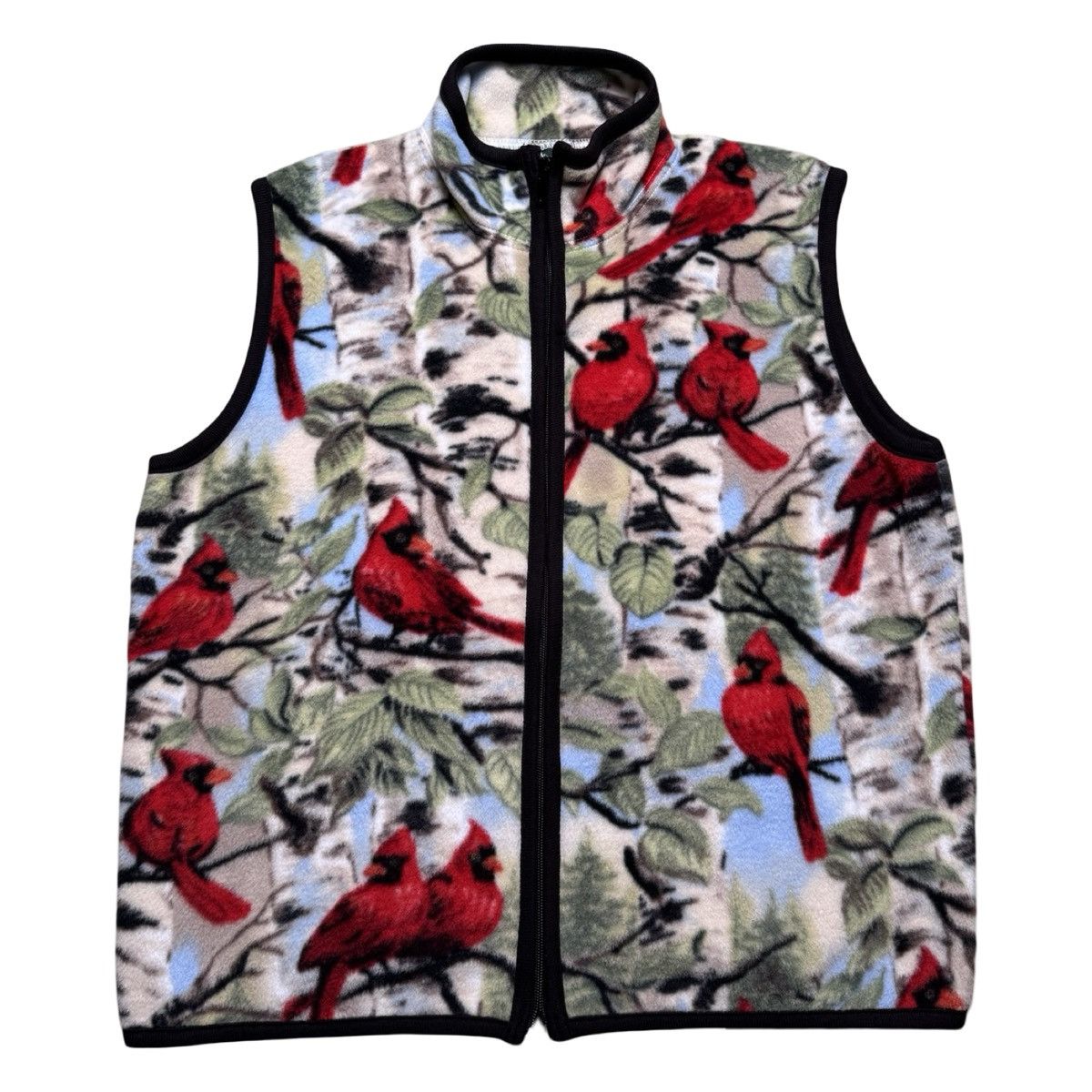 Vintage Vintage 90s South Mountain Fleece Vest Red Cardinals M Size M / US 6-8 / IT 42-44 - 1 Thumbnail
