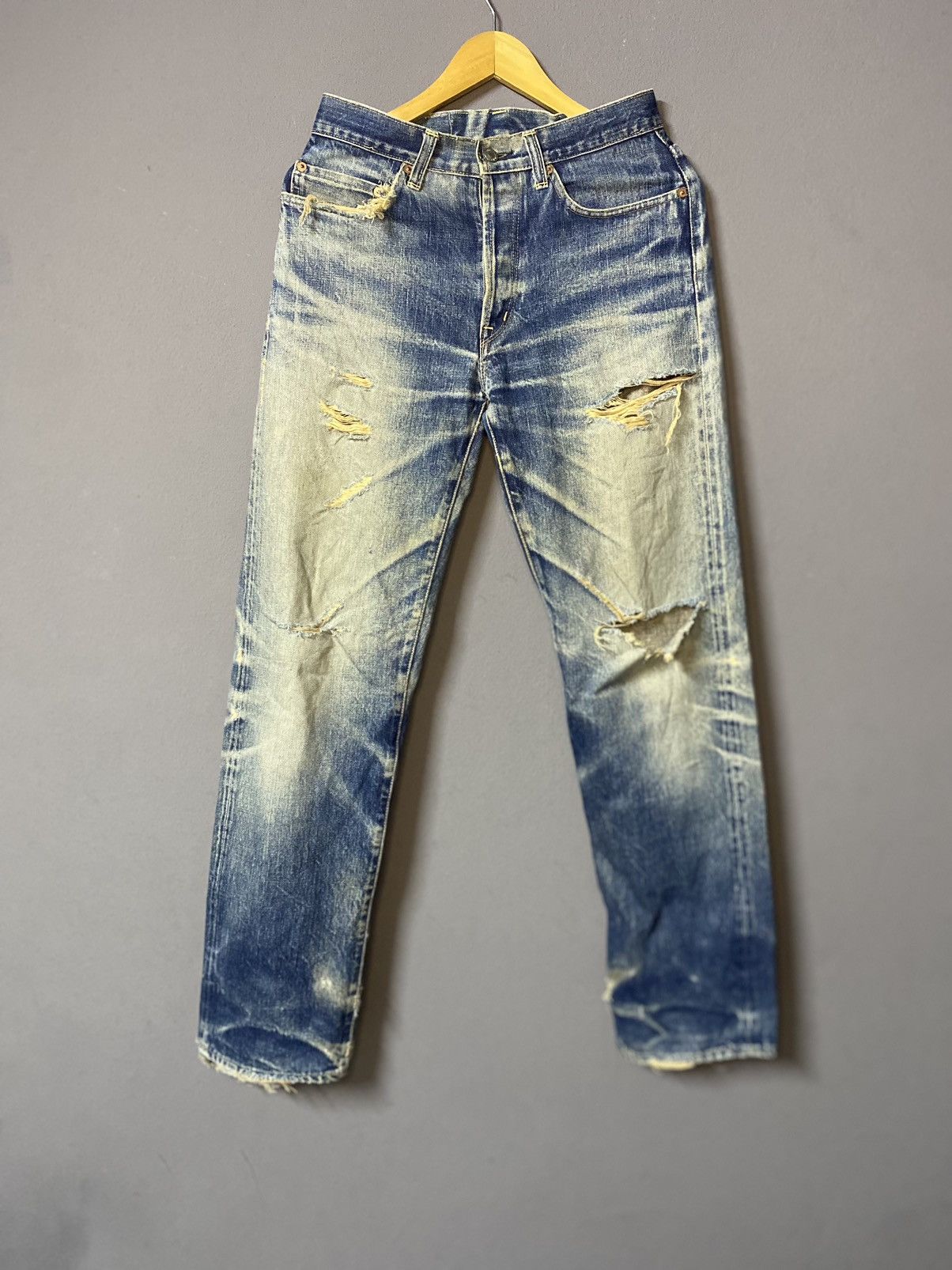 Blue Blue Japan Blue blue japan distressed selvedge denim Size US 28 / EU 44 - 1 Thumbnail