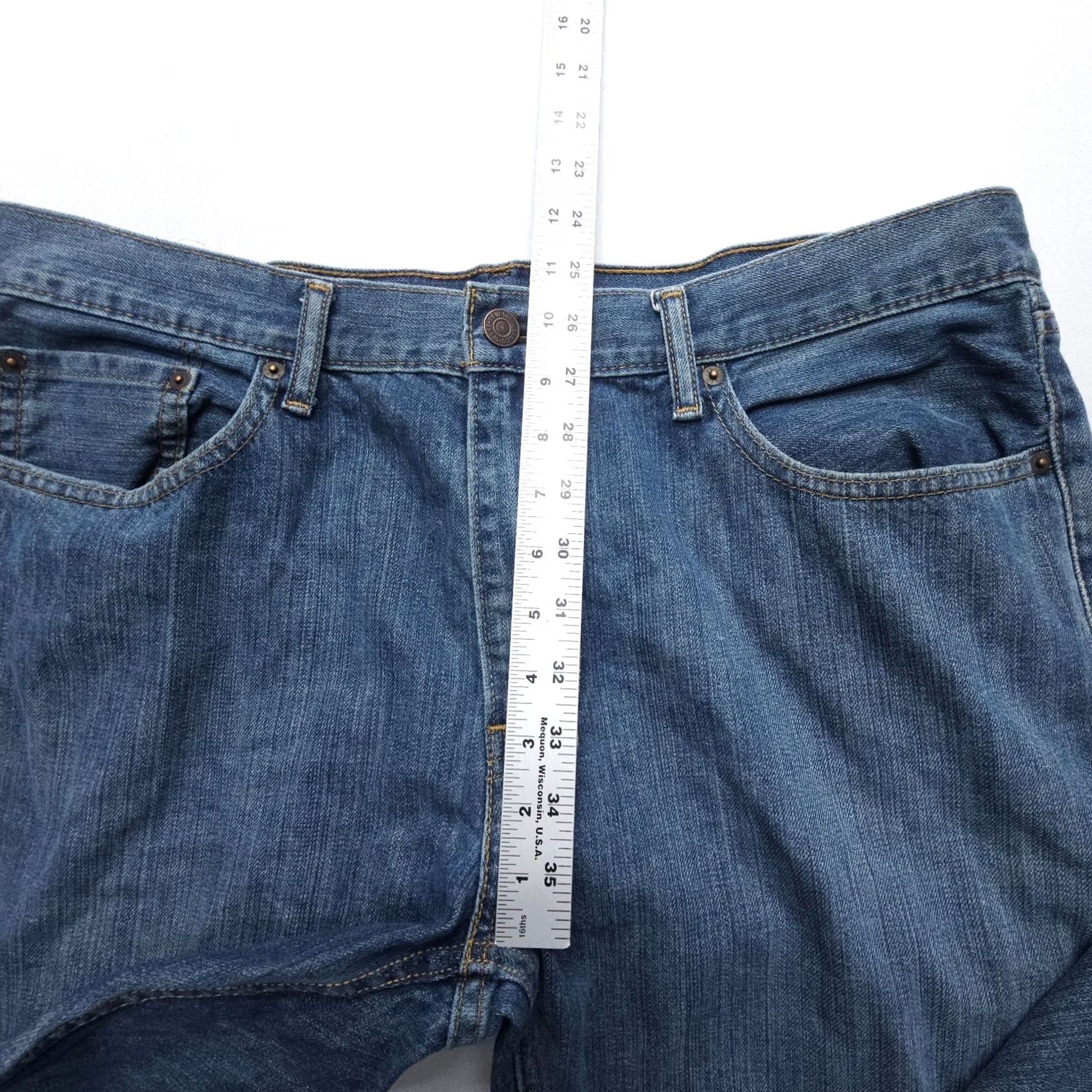 Levi's Levi's 559 Jeans Relaxed Straight Mens 36 x 32 Dark Wash 100% Cotton Rigid Denim Blue Tailored Everyday Comfort Pockets Vintage: No Model: Size US 36 / EU 52 - 7 Thumbnail