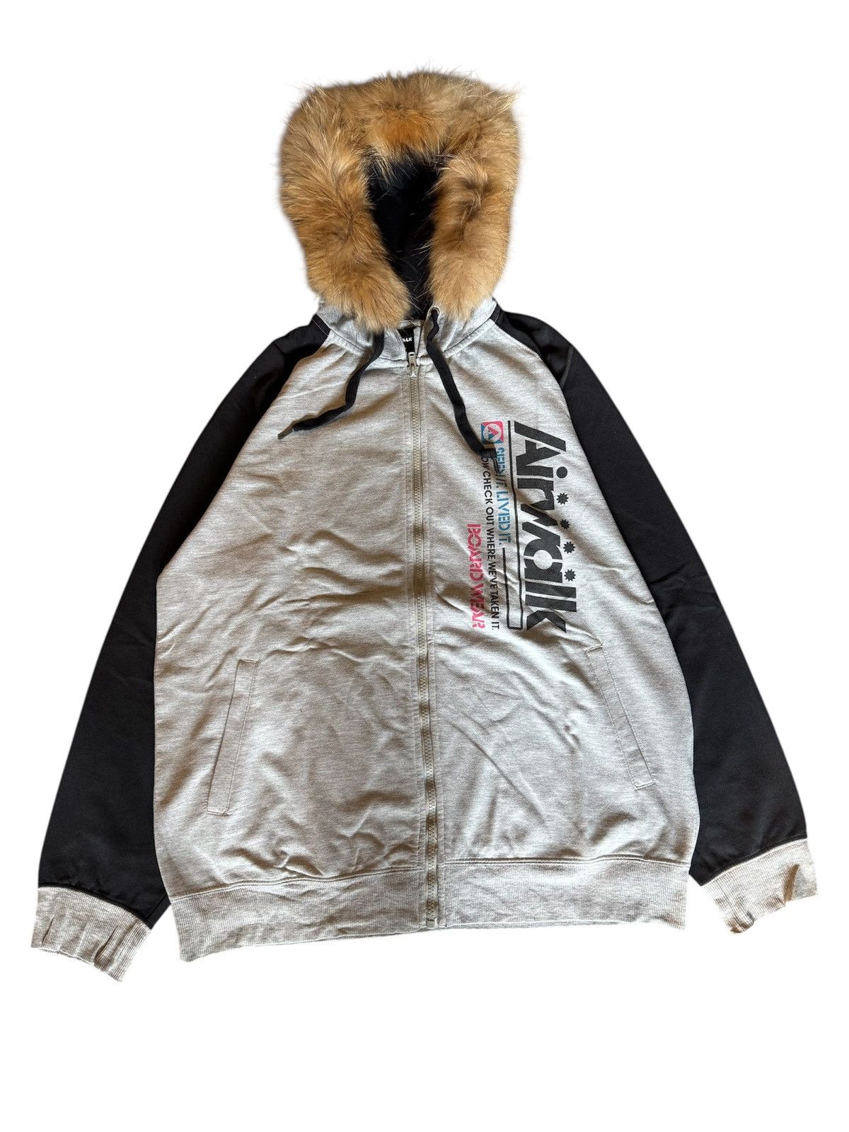 Japanese Brand AIRWALK BOARD WEAR WITH FUR HOODIE Size US XL / EU 56 / 4 - 1 Thumbnail