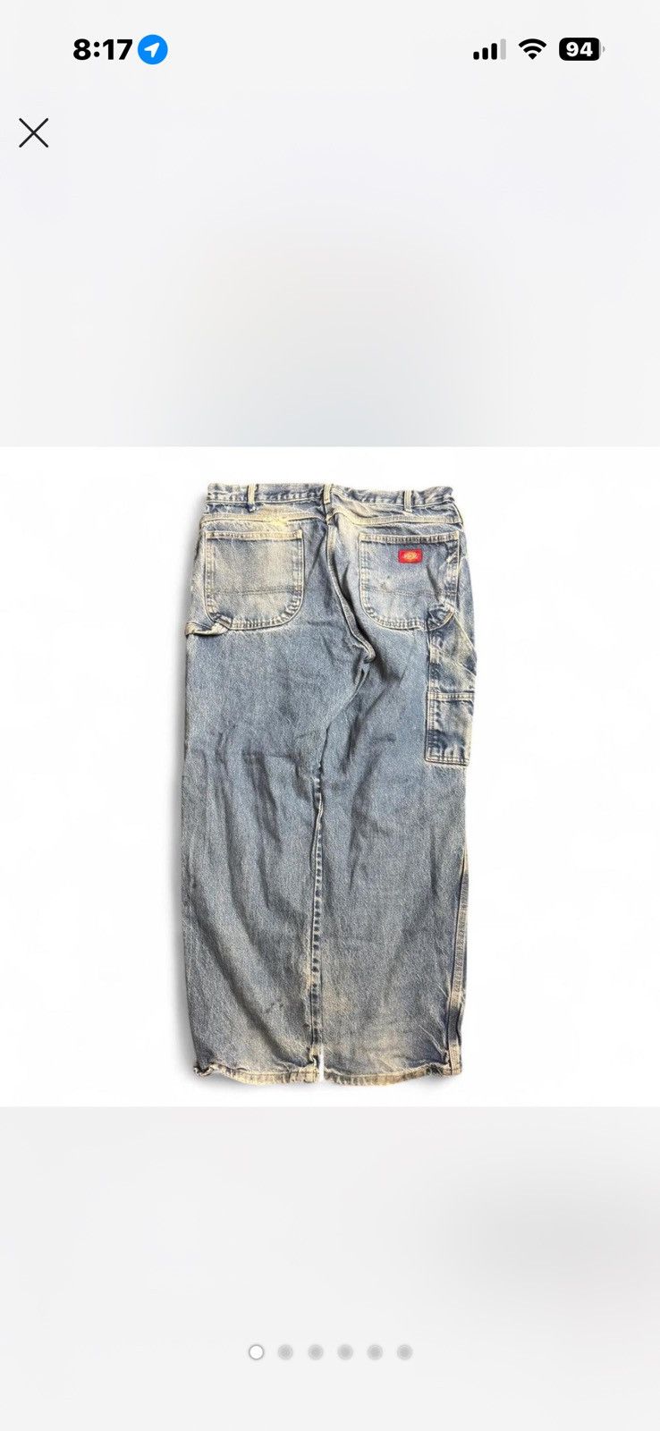 Dickies Vintage 00s Faded Blue Dickies Baggy Blue Carpenter Jeans Size US 32 / EU 48 - 1 Thumbnail