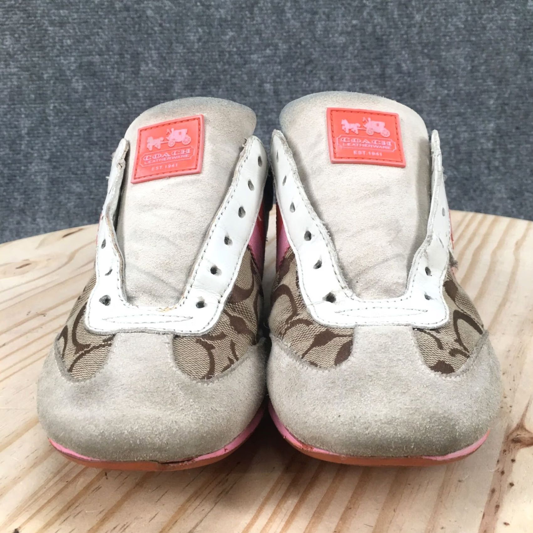 Coach Coach Shoes Womens 6.5 M Joss Sig Webbing Sneakers Casual Tan Fabric Low Top Size M / US 6-8 / IT 42-44 - 7 Thumbnail