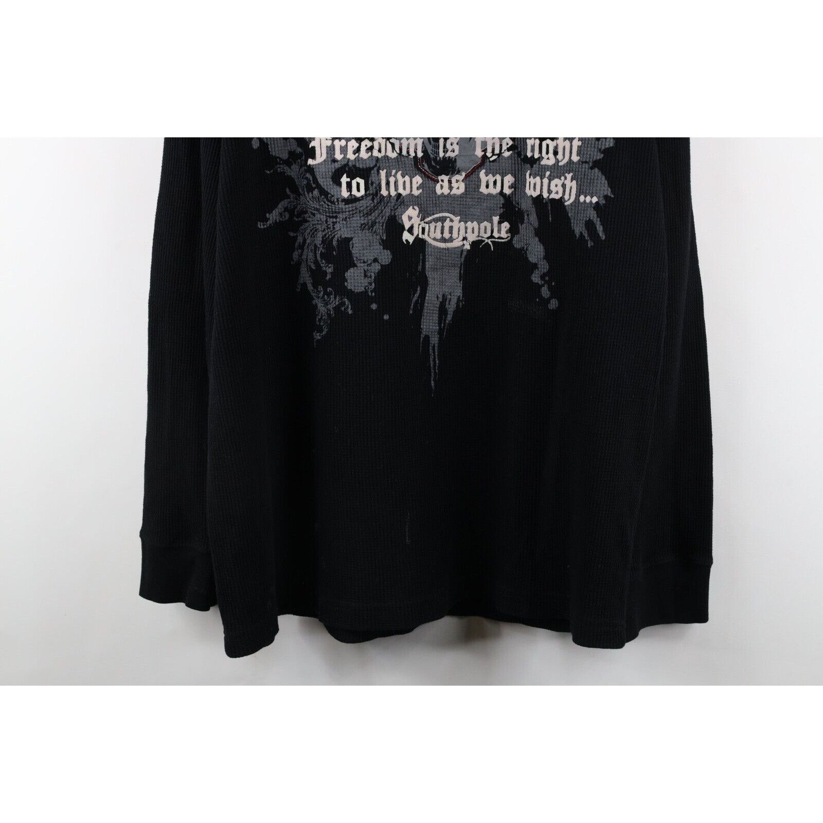 Southpole × Vintage Vintage Southpole Skull Wings UFC MMA Thermal Knit T-Shirt Size US XL / EU 56 / 4 - 3 Thumbnail