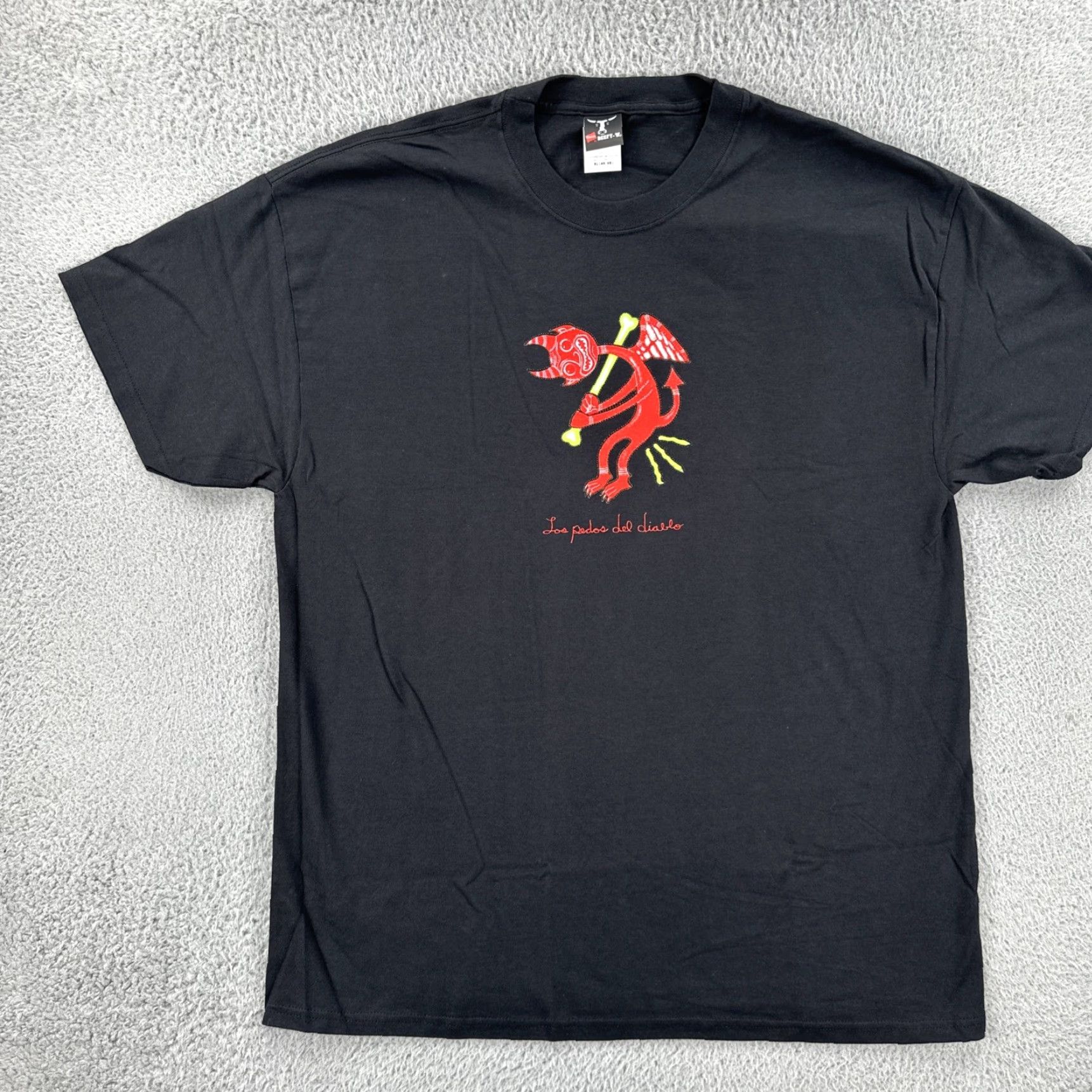 Hanes VINTAGE Hanes Beefy-T Mens XL Black T Shirt Los Pedos Del Diablo Devil Farts Tee Size US XL / EU 56 / 4 - 3 Thumbnail