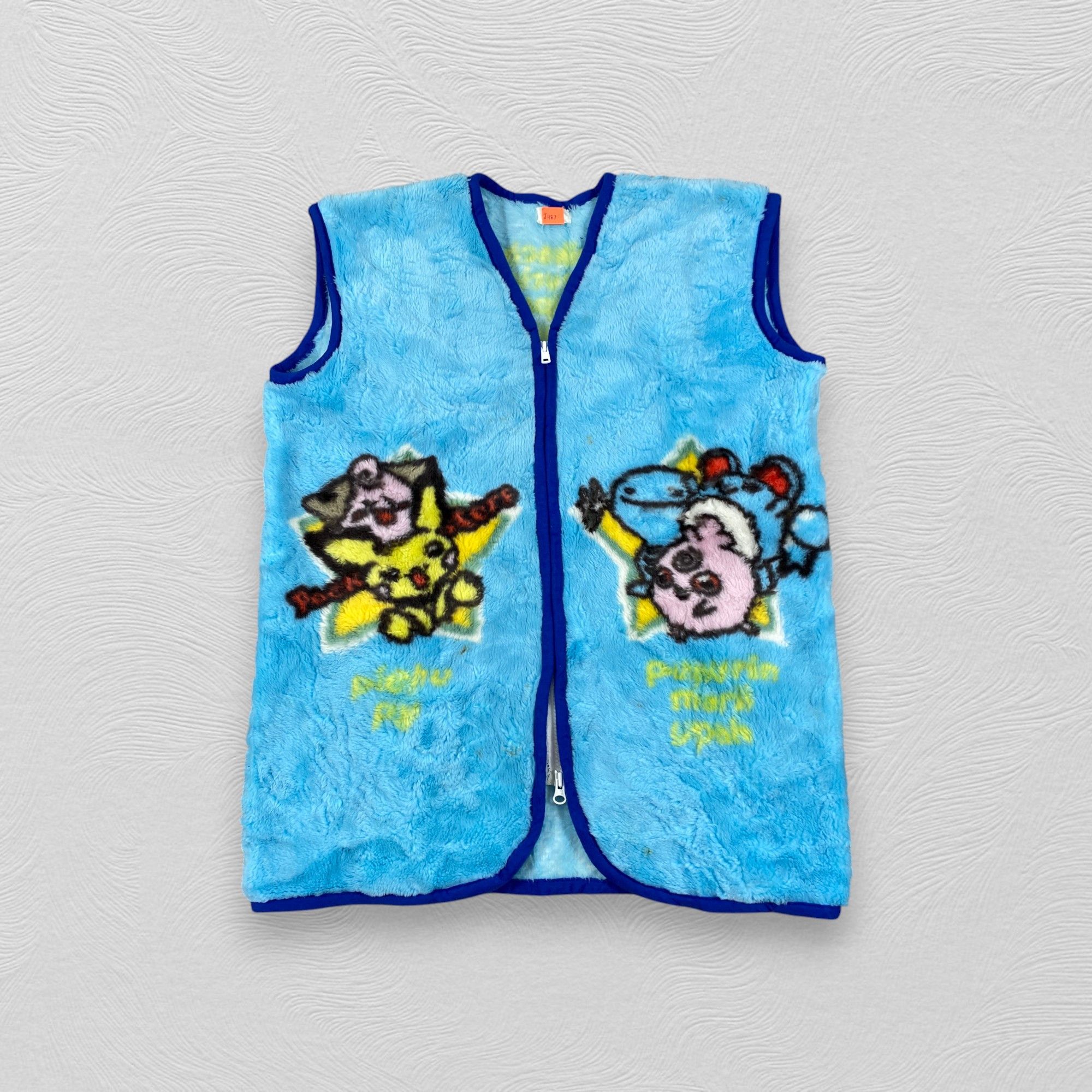 Japanese Brand Vintage Pocket Monsters Pokemon Fleece Vest- J487 Size US M / EU 48-50 / 2 - 1 Thumbnail