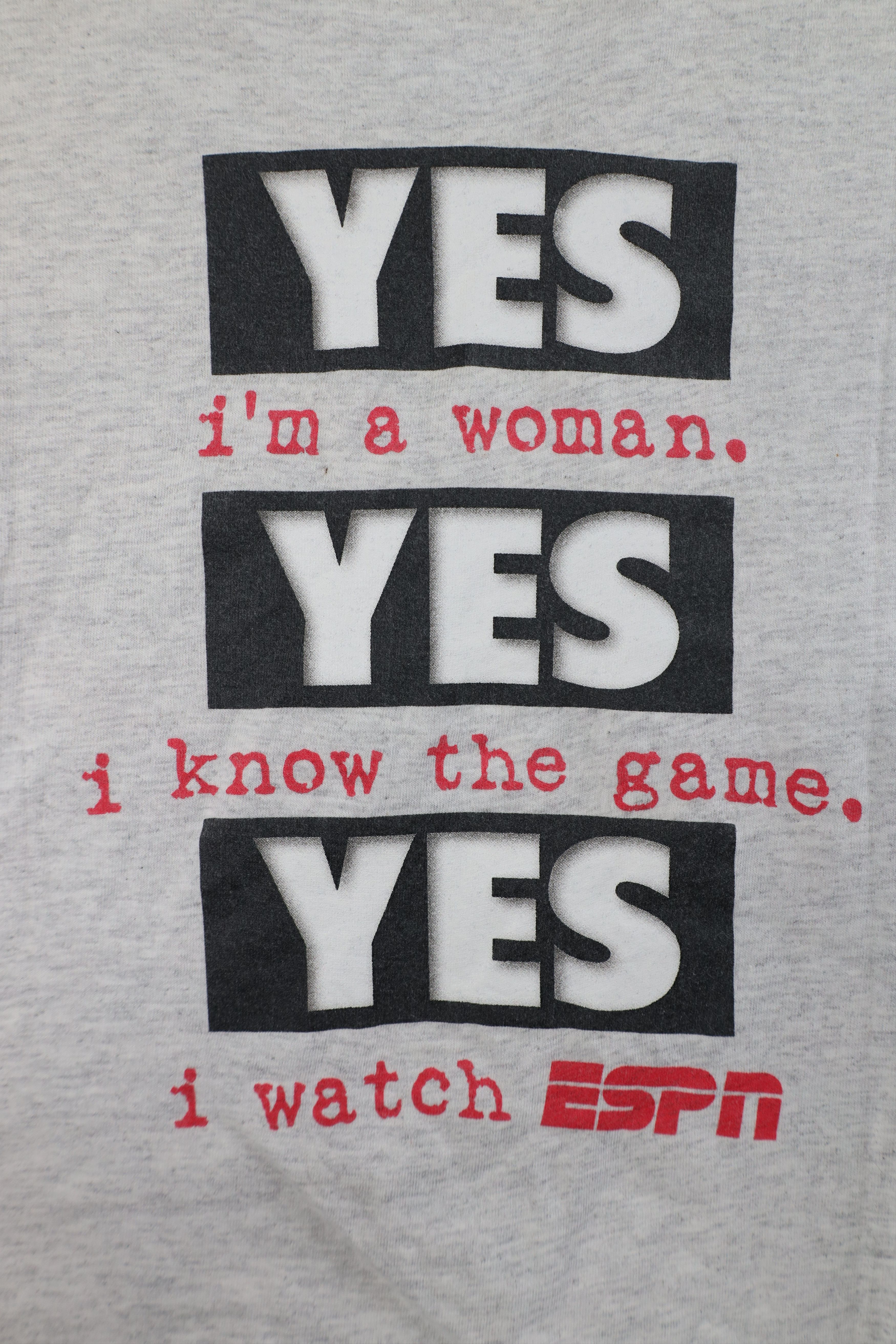 Disney × Vintage Vintage 90s Disney ESPN A Woman And Watch ESPN T-Shirt USA Size L / US 10 / IT 46 - 11 Thumbnail