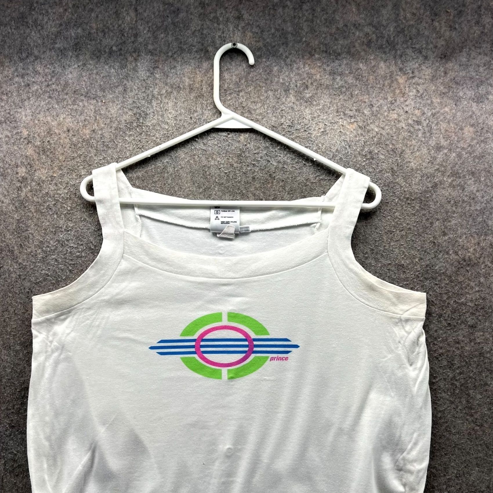 Prince Prince Tank Top Womens Large White 90s Tennis Performance Tank Top Sports Shirt (VINTAGE not) Size L / US 10 / IT 46 - 7 Thumbnail