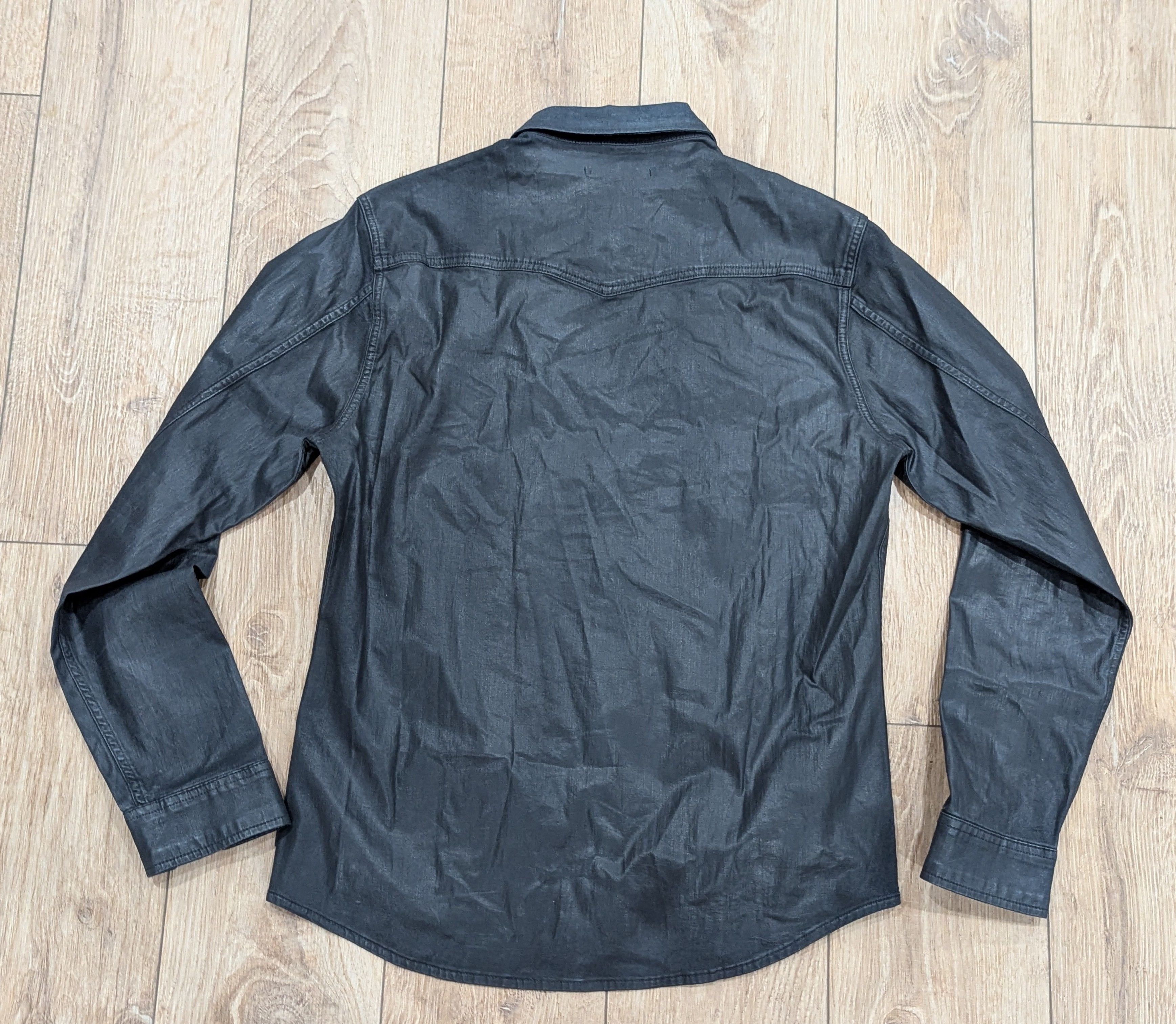 John Varvatos John Varvatos "Bernard" Leather Shirt Jacket Black 50 US 40 Size US M / EU 48-50 / 2 - 4 Thumbnail