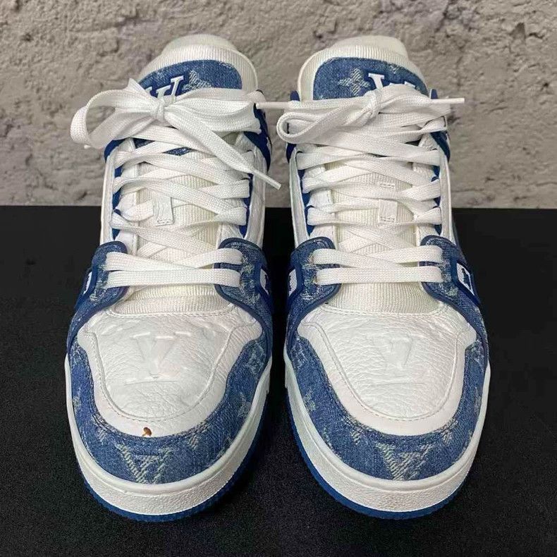 Louis Vuitton Louis Vuitton White Blue Denim Trainers-2507 Size US 8 / EU 41 - 6 Thumbnail