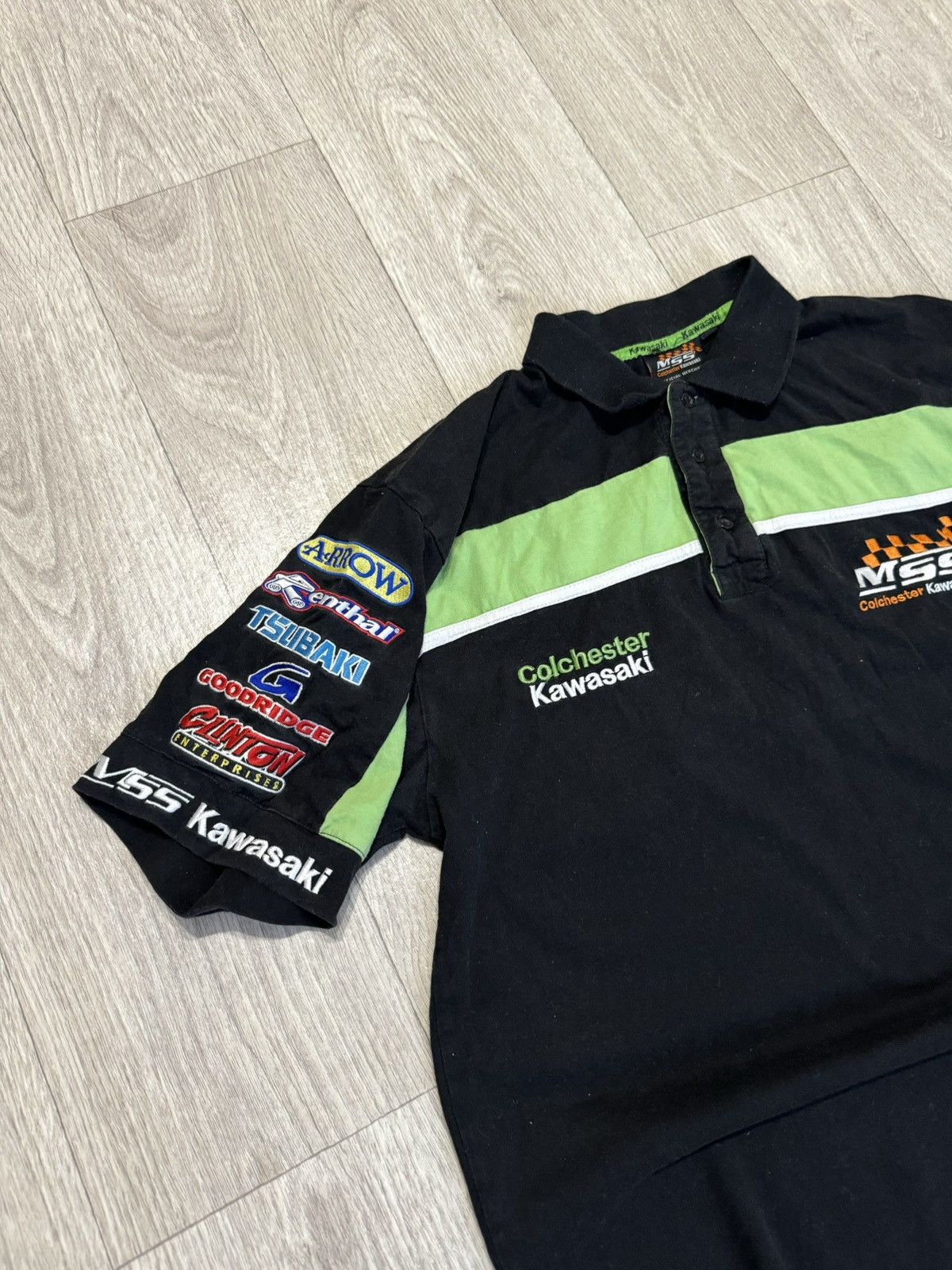 Vintage 🔷Vintage Kawasaki Racing Polo 90s🔷 Size US L / EU 52-54 / 3 - 2 Thumbnail