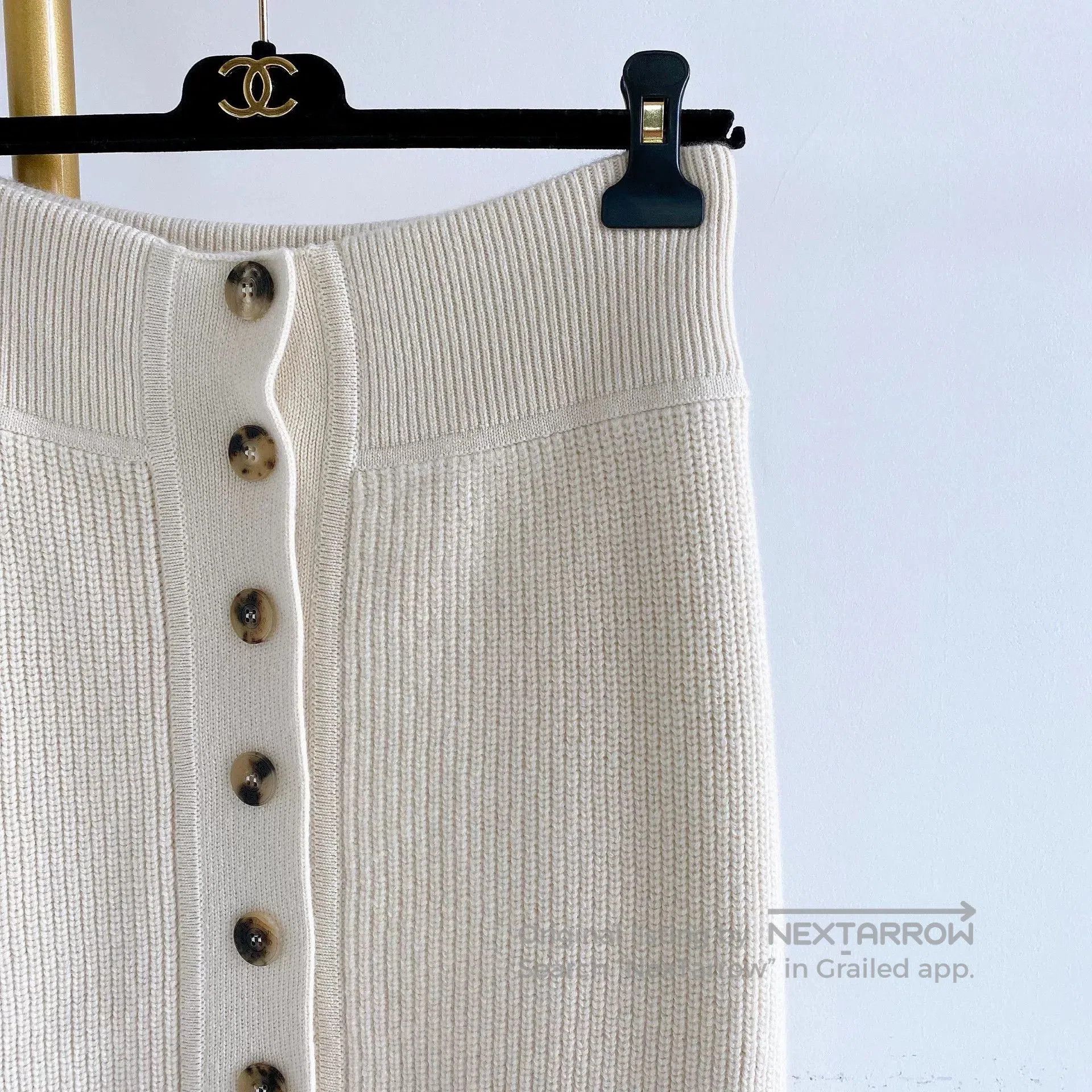 Hermes Hermes White Knit Midi Skirt Size 36. Size US 36 / EU 52 - 4 Thumbnail