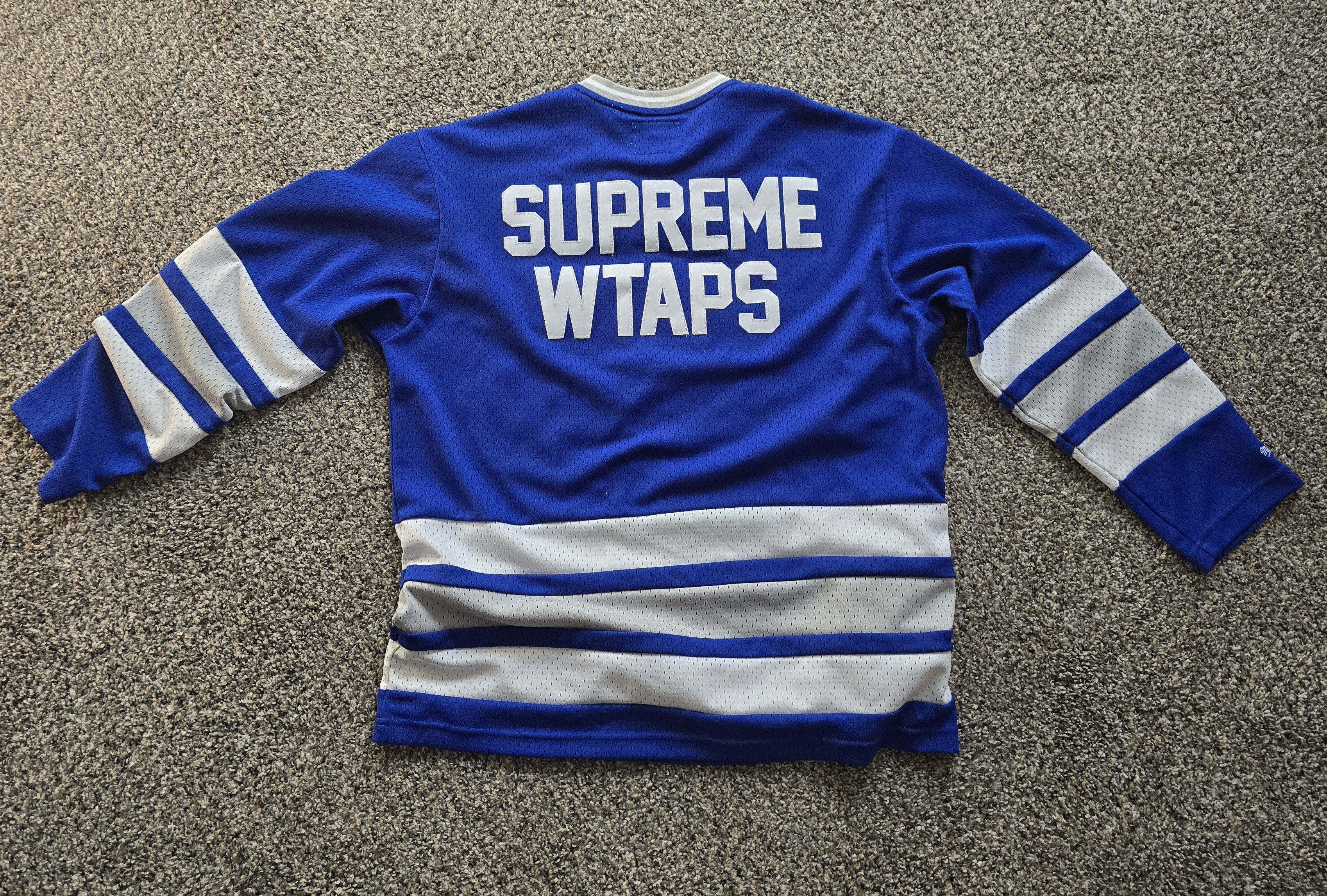 Supreme × Wtaps Supreme/WTAPS Hockey Jersey Blue Large – Excellent Condition Size US L / EU 52-54 / 3 - 2 Thumbnail