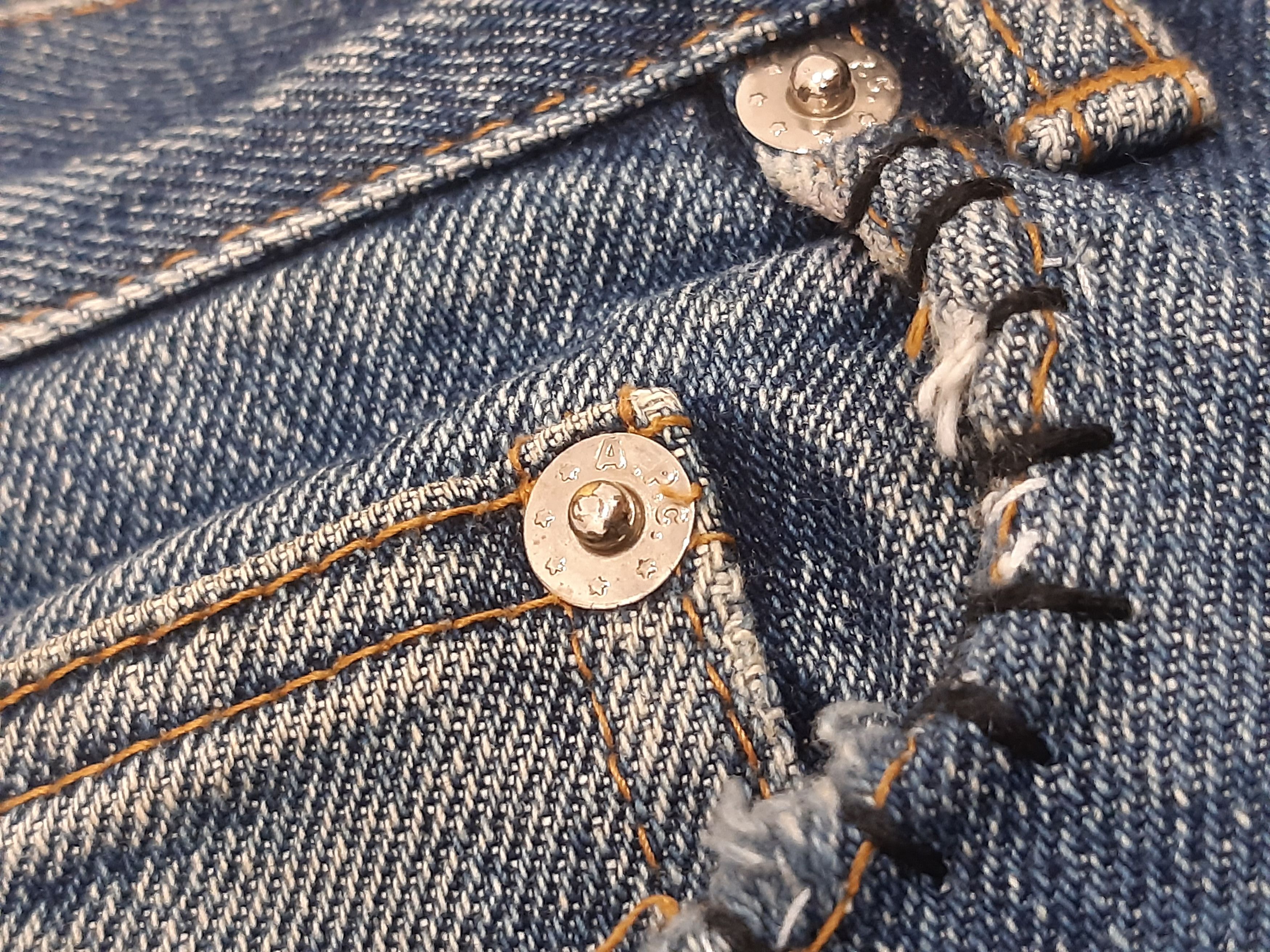 A.P.C. APC Jeans Patchworks Vintage Distressed Size US 31 - 14 Thumbnail