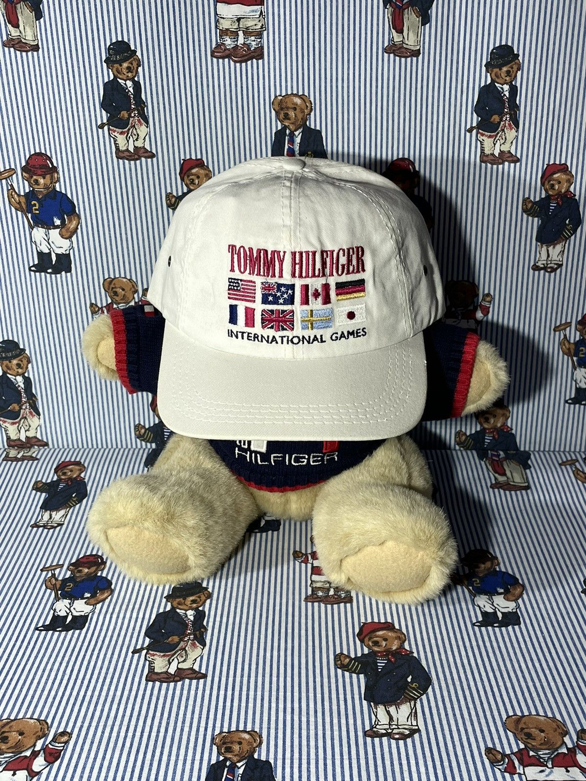 Tommy Hilfiger × Vintage Cap Tommy Hilfiger International Games OG Vintage 90’s Size ONE SIZE - 4 Thumbnail