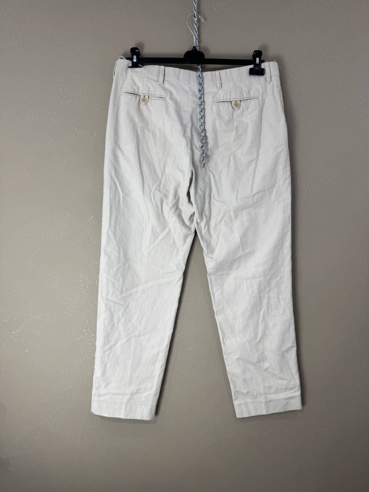 Helmut Lang HELMUT LANG Button Chinos pants light cream white Size US 36 / EU 52 - 2 Thumbnail