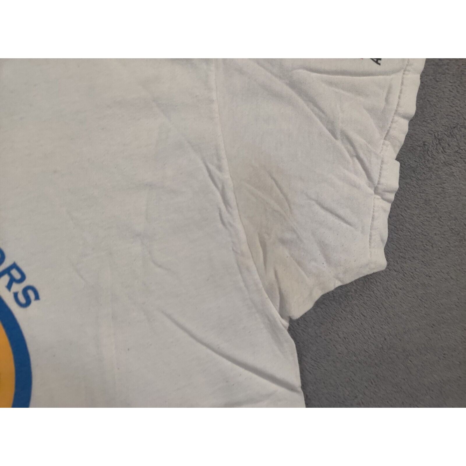 NBA Golden State Warriors Shirt Mens XL White Blue Spell Out Size US XL / EU 56 / 4 - 8 Thumbnail