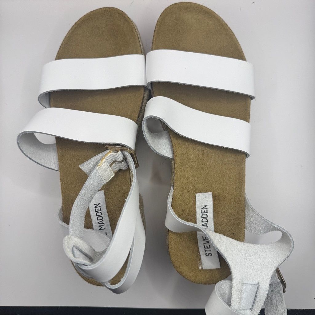 Steve Madden Steve Madden platform white leather sandals 10 Size US 10 / IT 40 - 6 Thumbnail