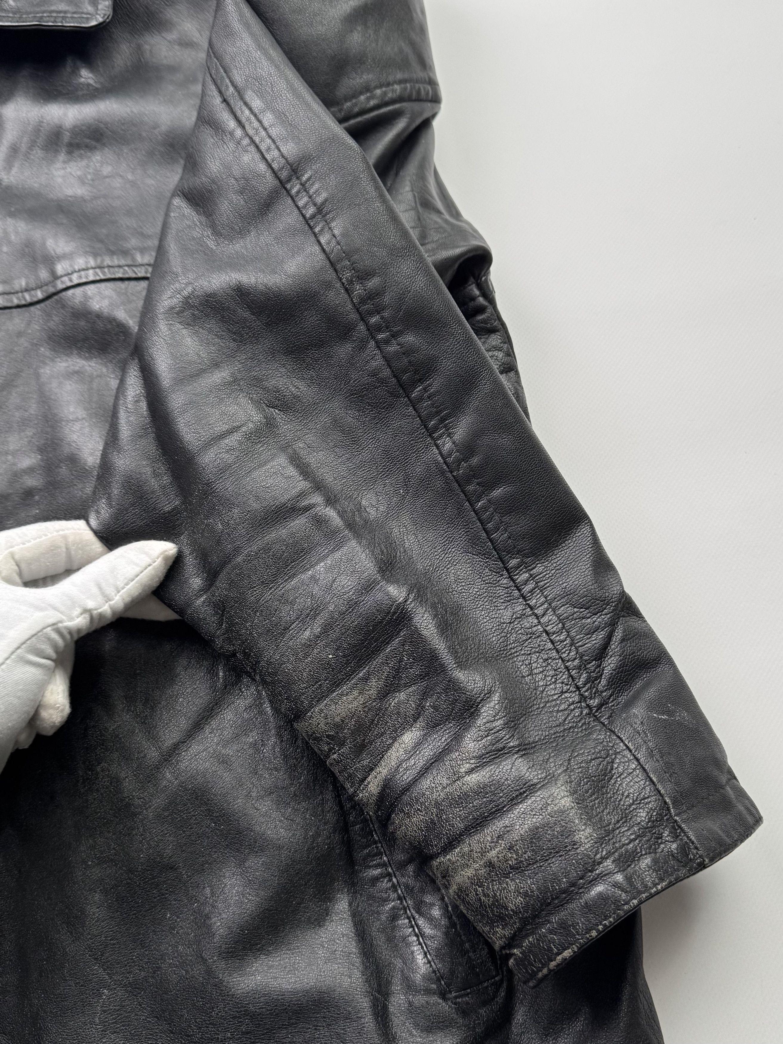 Japanese Brand Vintage Time Faded Leather Bomber Jacket(V36)E2 Size US L / EU 52-54 / 3 - 5 Thumbnail