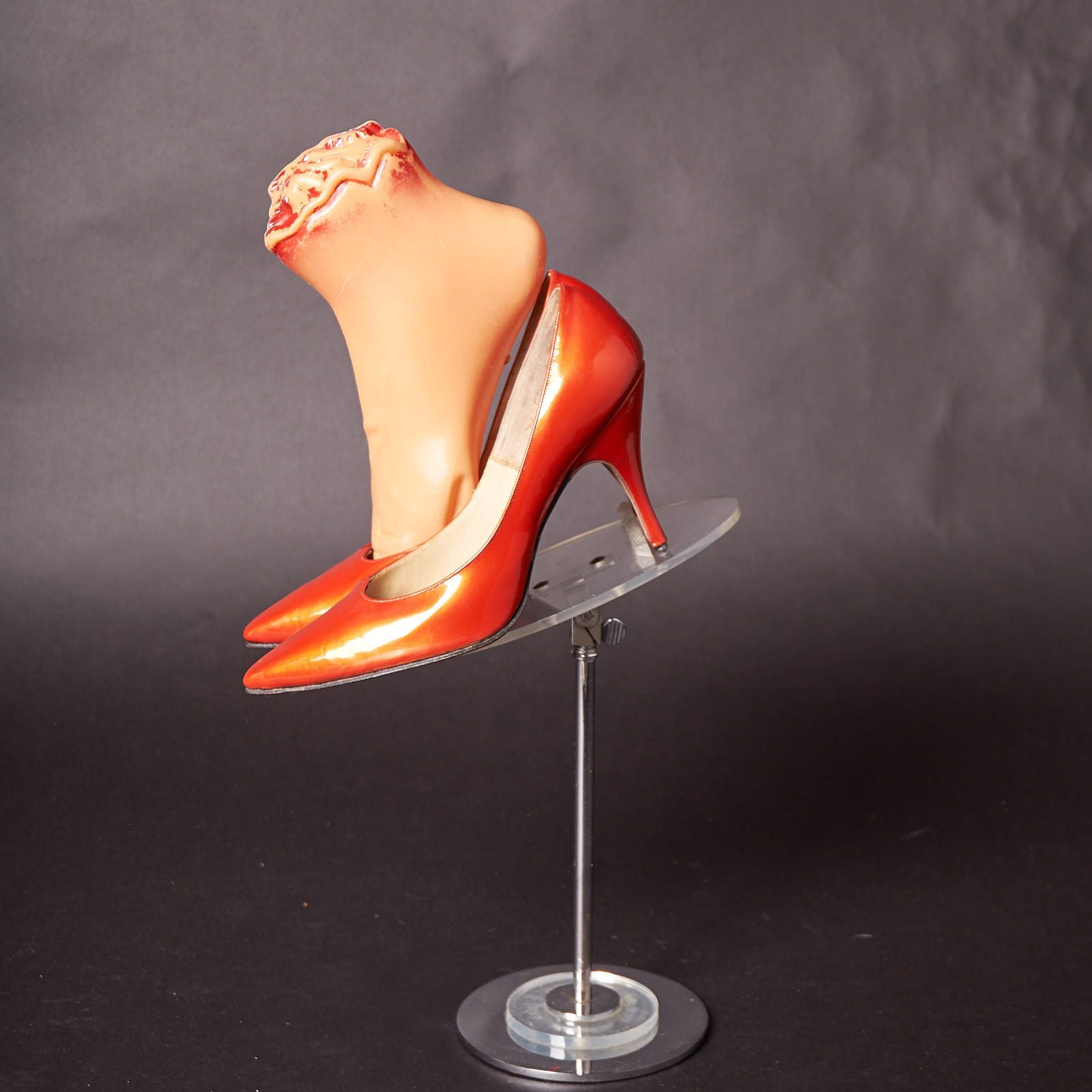 Vintage 1980s Metallic Lipstick Red Heels Pumps Size US 5 / IT 35 - 3 Thumbnail