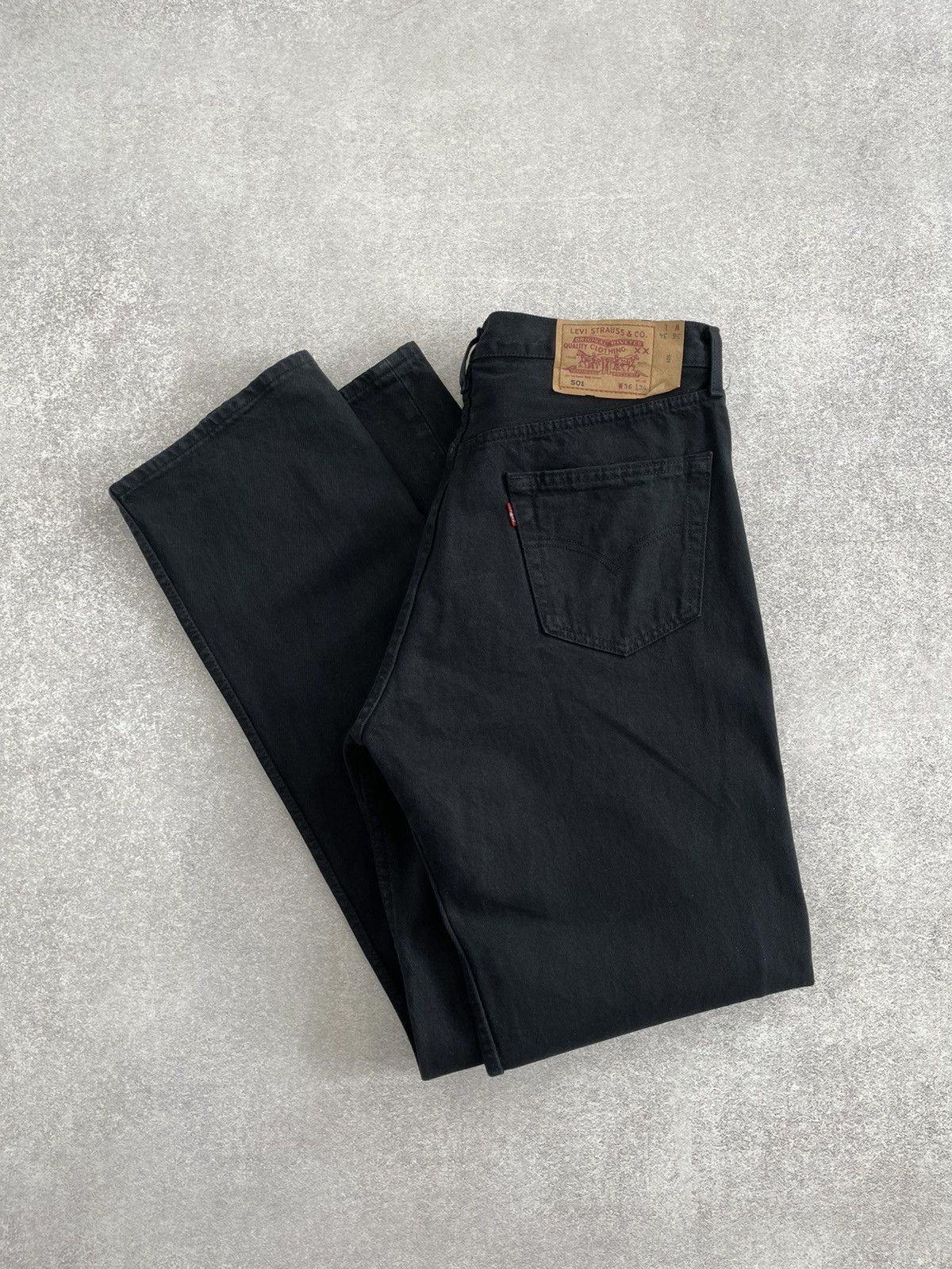 Levi's Vintage Levi's 501 Red Tab Straight Fit Black Denim Jeans Size US 36 / EU 52 - 14 Thumbnail