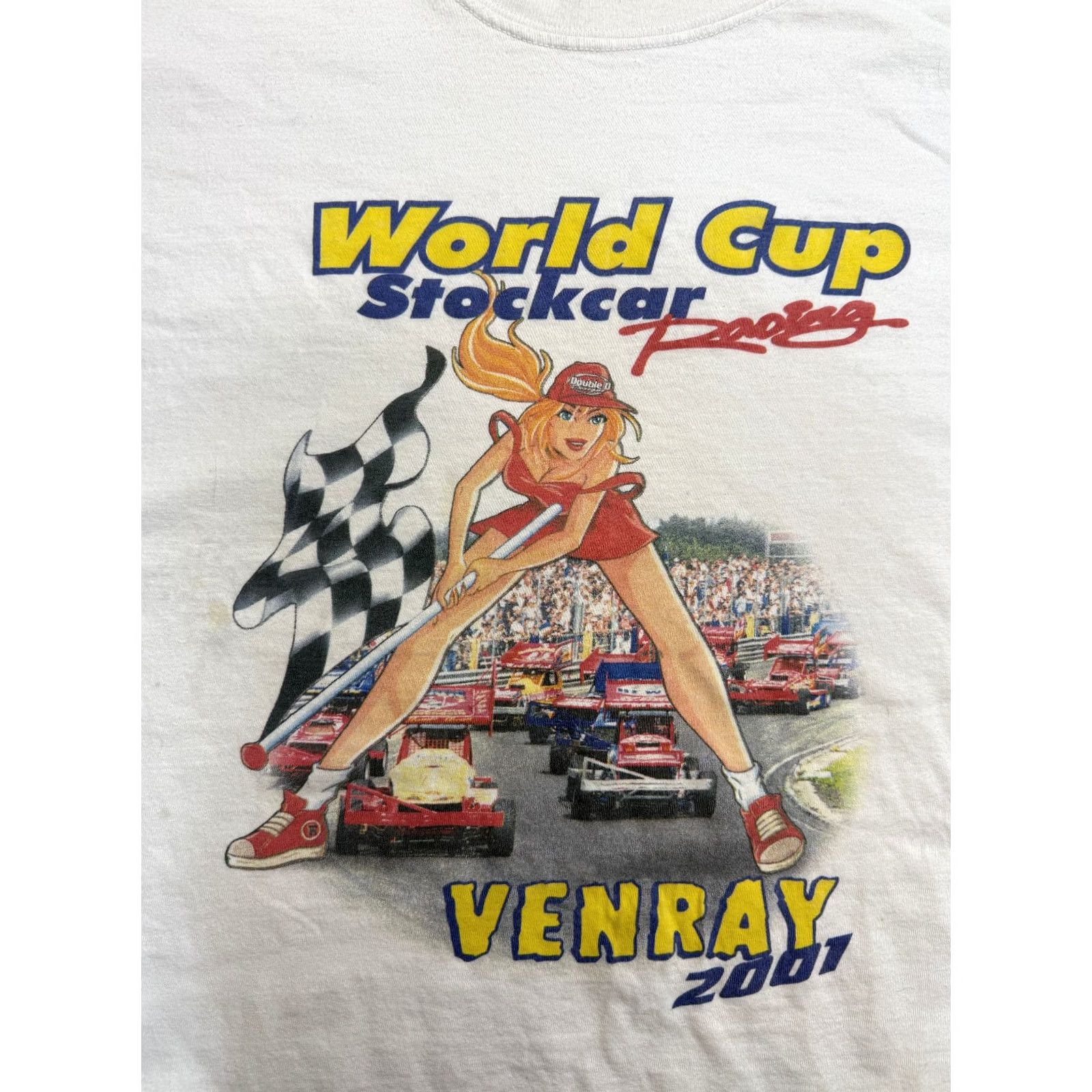 Gildan Vintage World Cup Stockcar racing venray 20001 Mens 2XL White Gildan Shirt T-Shirt Short Sleeve Cars Mexico Size US XXL / EU 58 / 5 - 2 Thumbnail