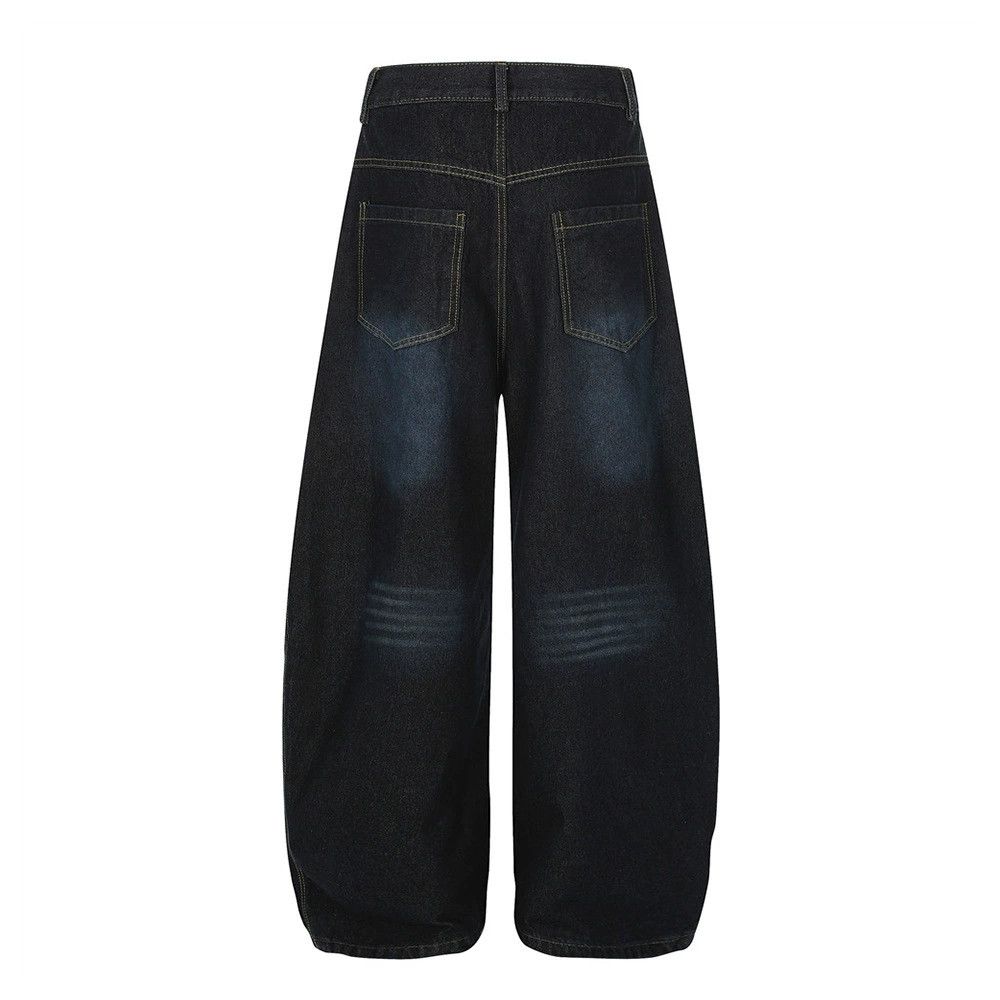 Jean Street spray-painted men's wide-leg loose scimitar jeans Size US 32 / EU 48 - 2 Thumbnail