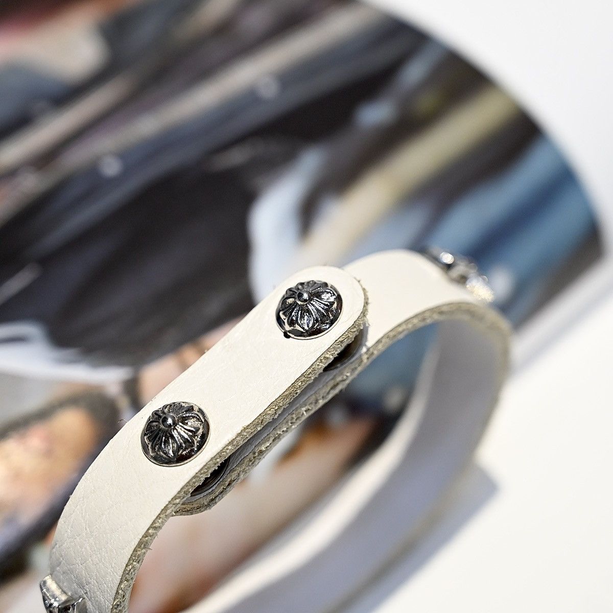 Chrome Hearts CHROME HEARTS 2 BTTN / 2 SNAP STAR SILVER BRACELET WHITE Size ONE SIZE - 6 Thumbnail